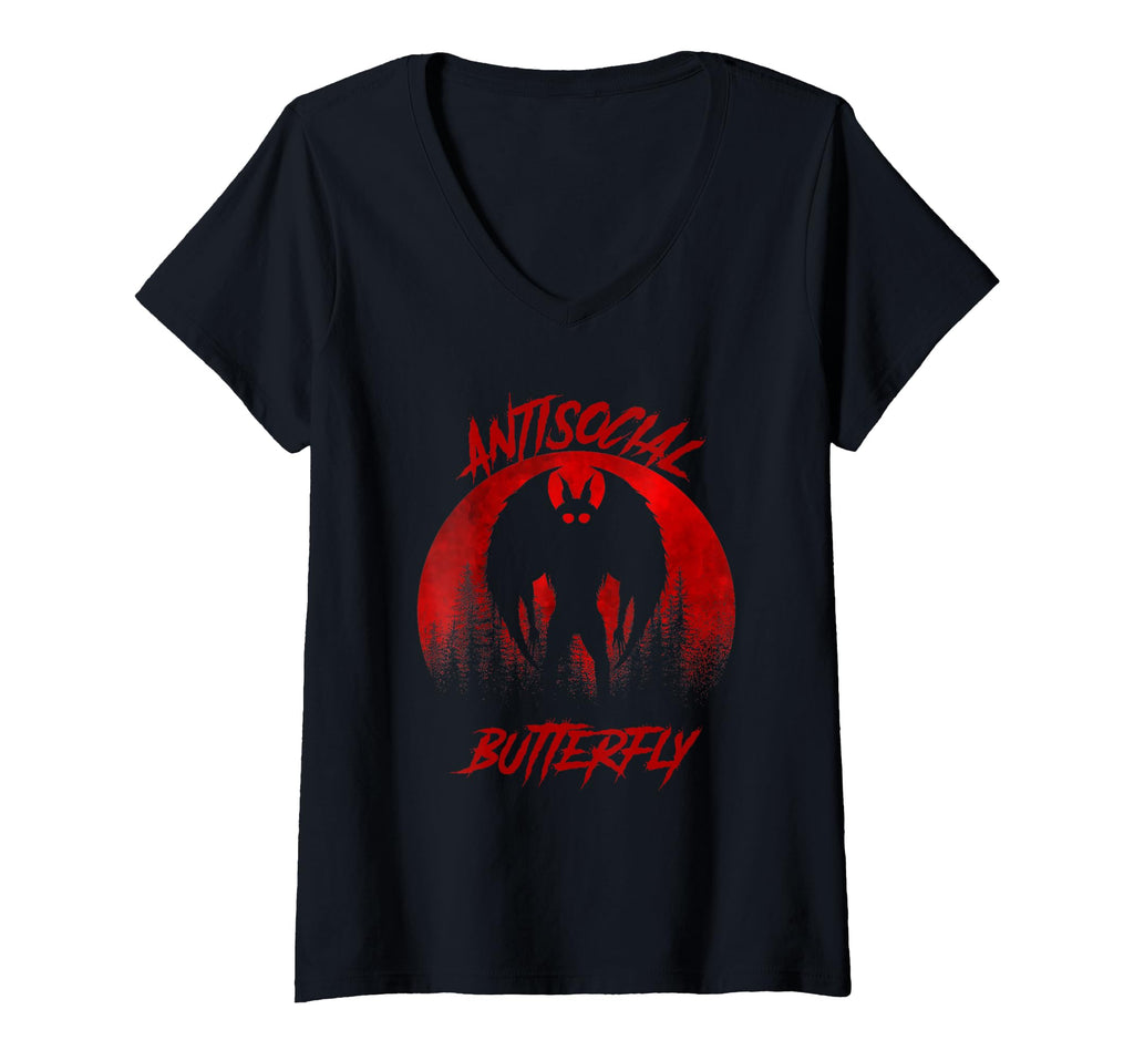Womens Mothman Tarot Card Antisocial T-Shirt - Novelty Apparel Unisex - T-Shirt, Sweatshirt, Hoodie