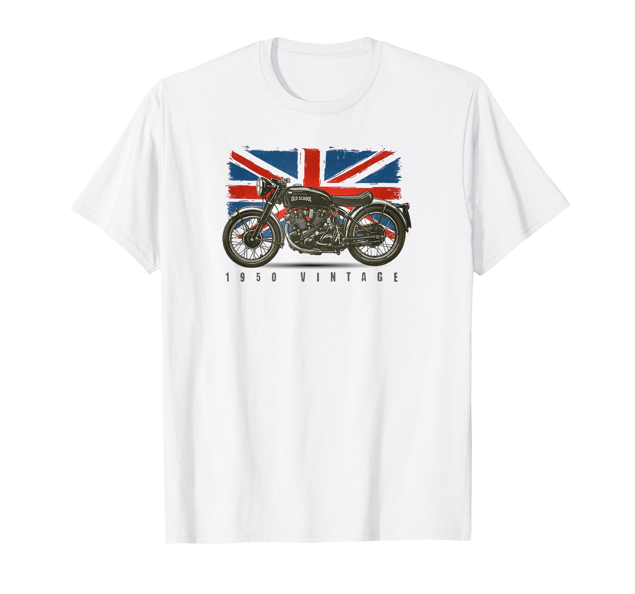 Old School Antique British Motorcycle T-Shirt - Minimalist Print Unisex - T-Shirt, Sweatshirt, Hoodie