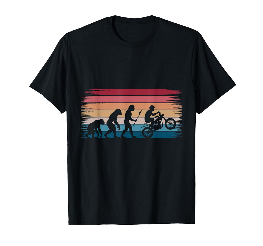 Motorcycle Evolution Human Biker T-Shirt - Casual Everyday Wear Men Women - T-Shirt, Sweatshirt, Hoodie