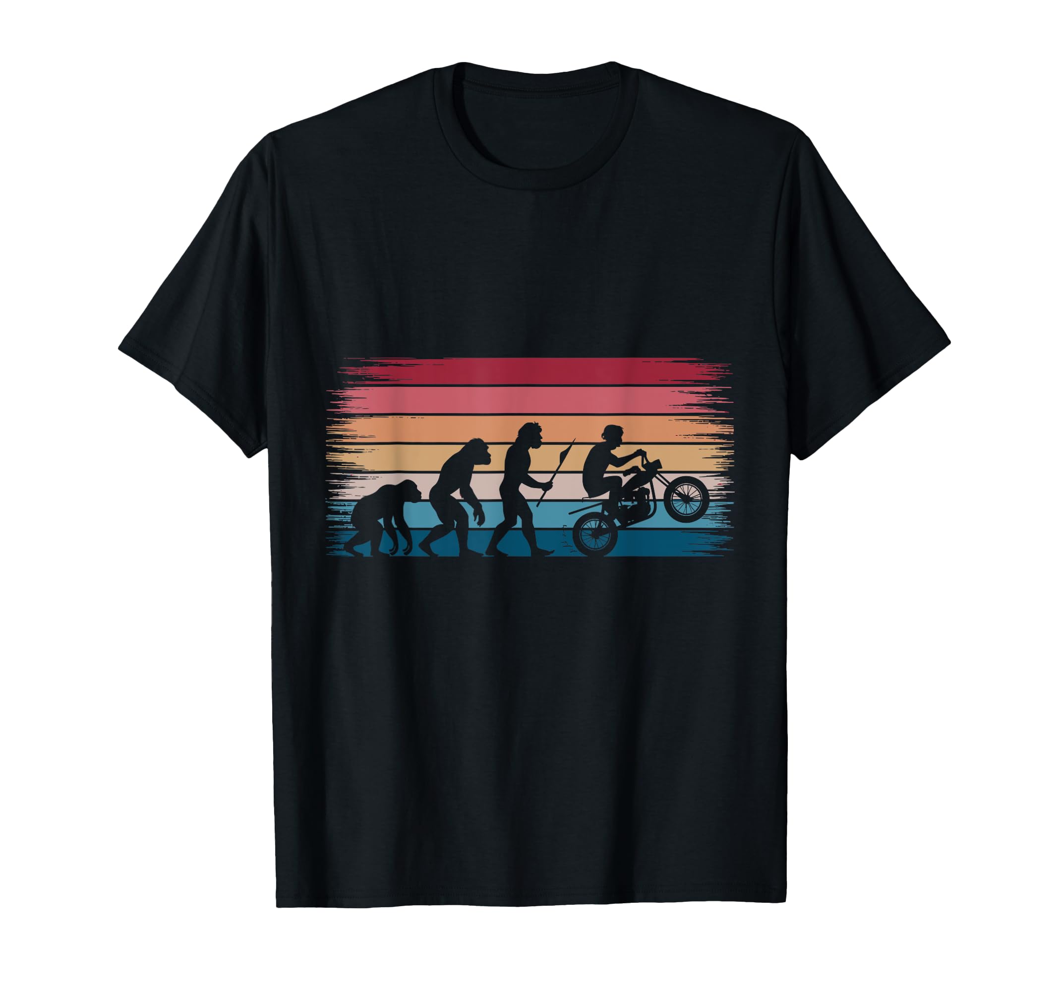 Motorcycle Evolution Human Biker T-Shirt - Casual Everyday Wear Men Women - T-Shirt, Sweatshirt, Hoodie