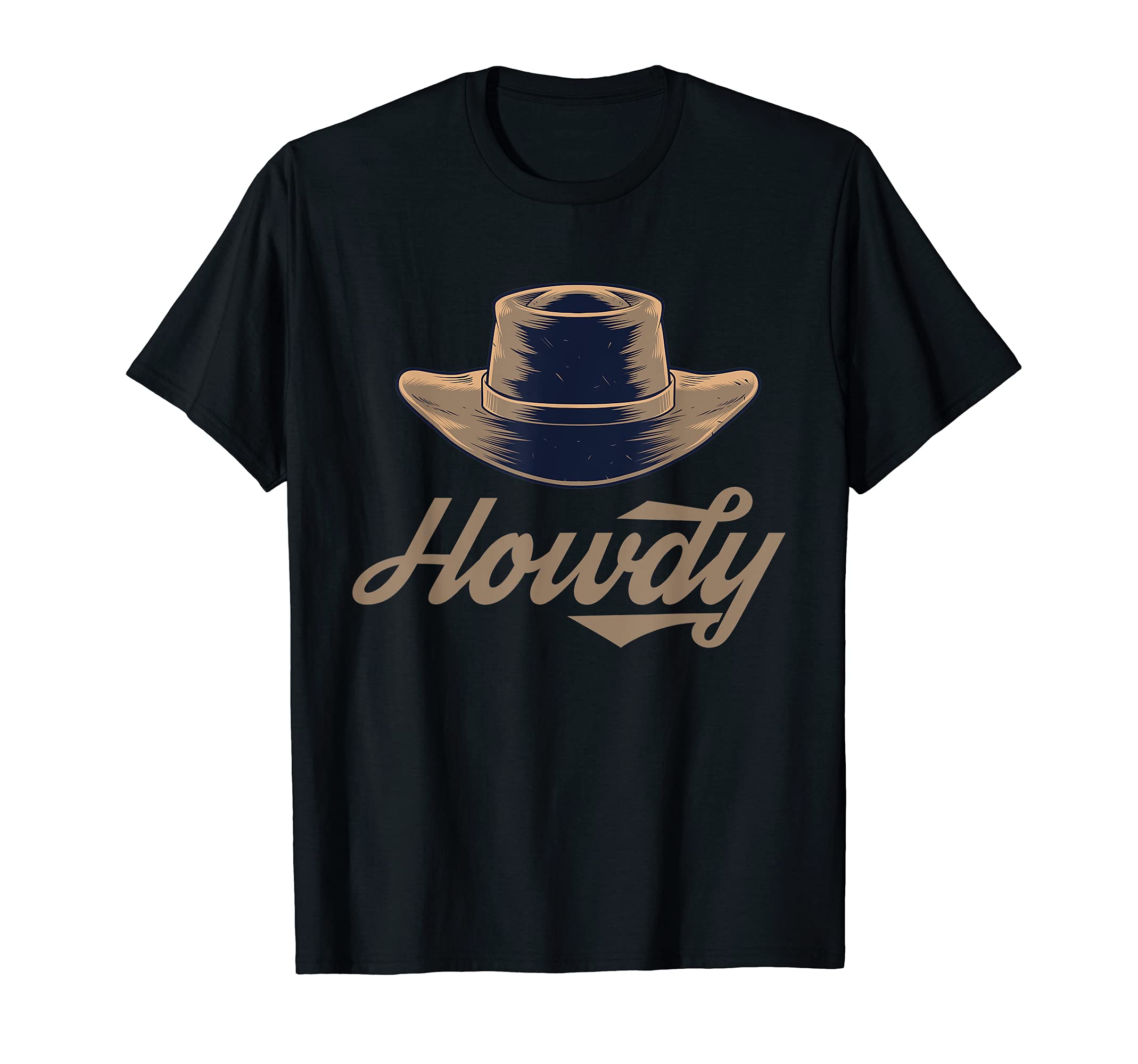 Howdy Honey Cowboy Cowgirl Western Hat T-Shirt - Graphic Print Men Women - T-Shirt, Sweatshirt, Hoodie