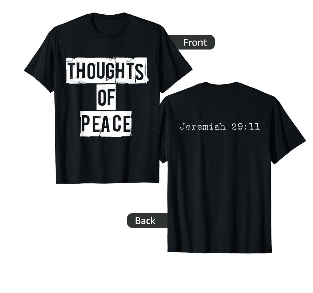 Thoughts Peace Positivity Optimism T-Shirt - Fun Novelty Design for Adults - T-Shirt, Sweatshirt, Hoodie