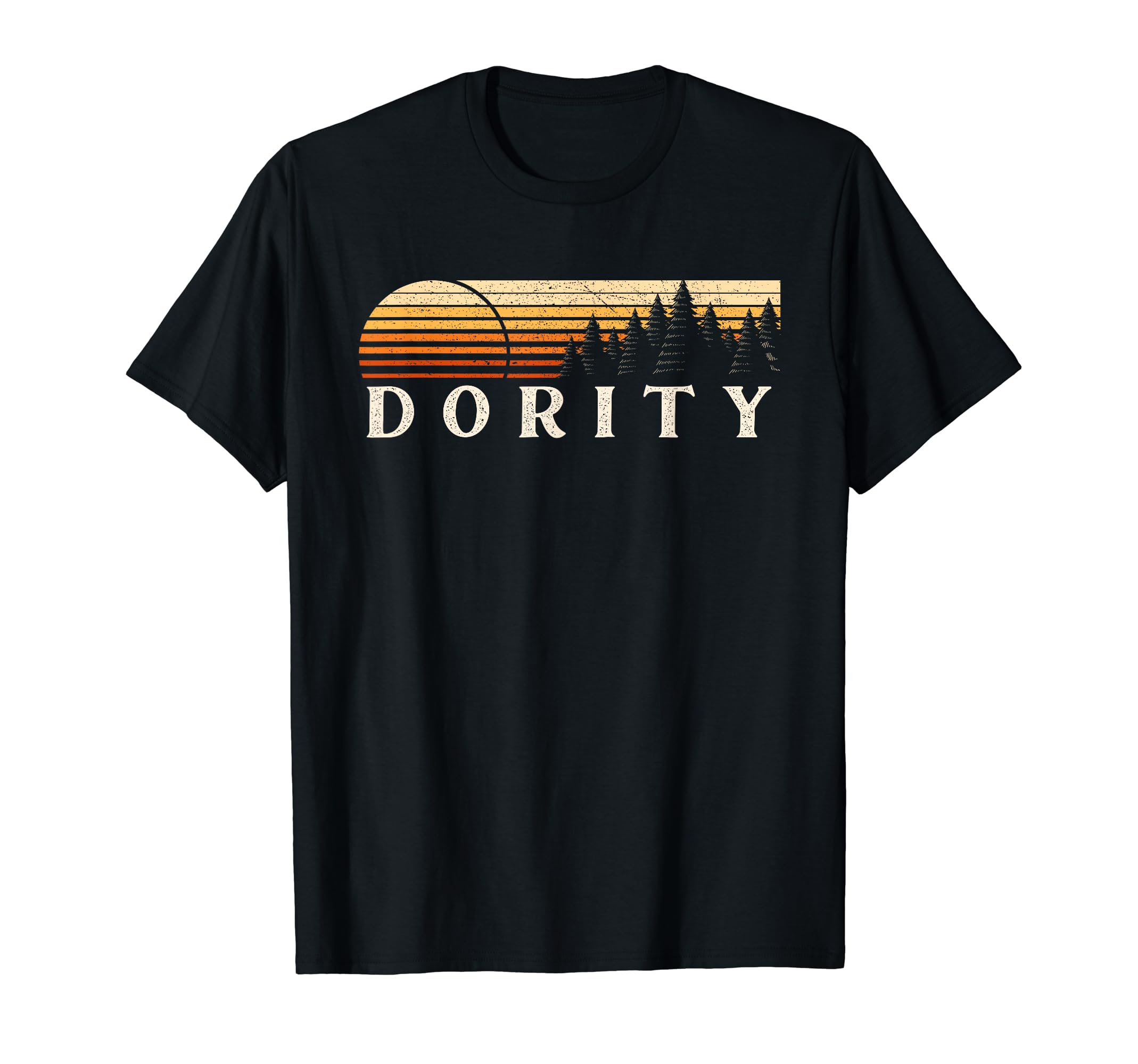 Dority Wv Evergreen Sunset Eighties T-Shirt - Graphic Print Unisex - T-Shirt, Sweatshirt, Hoodie