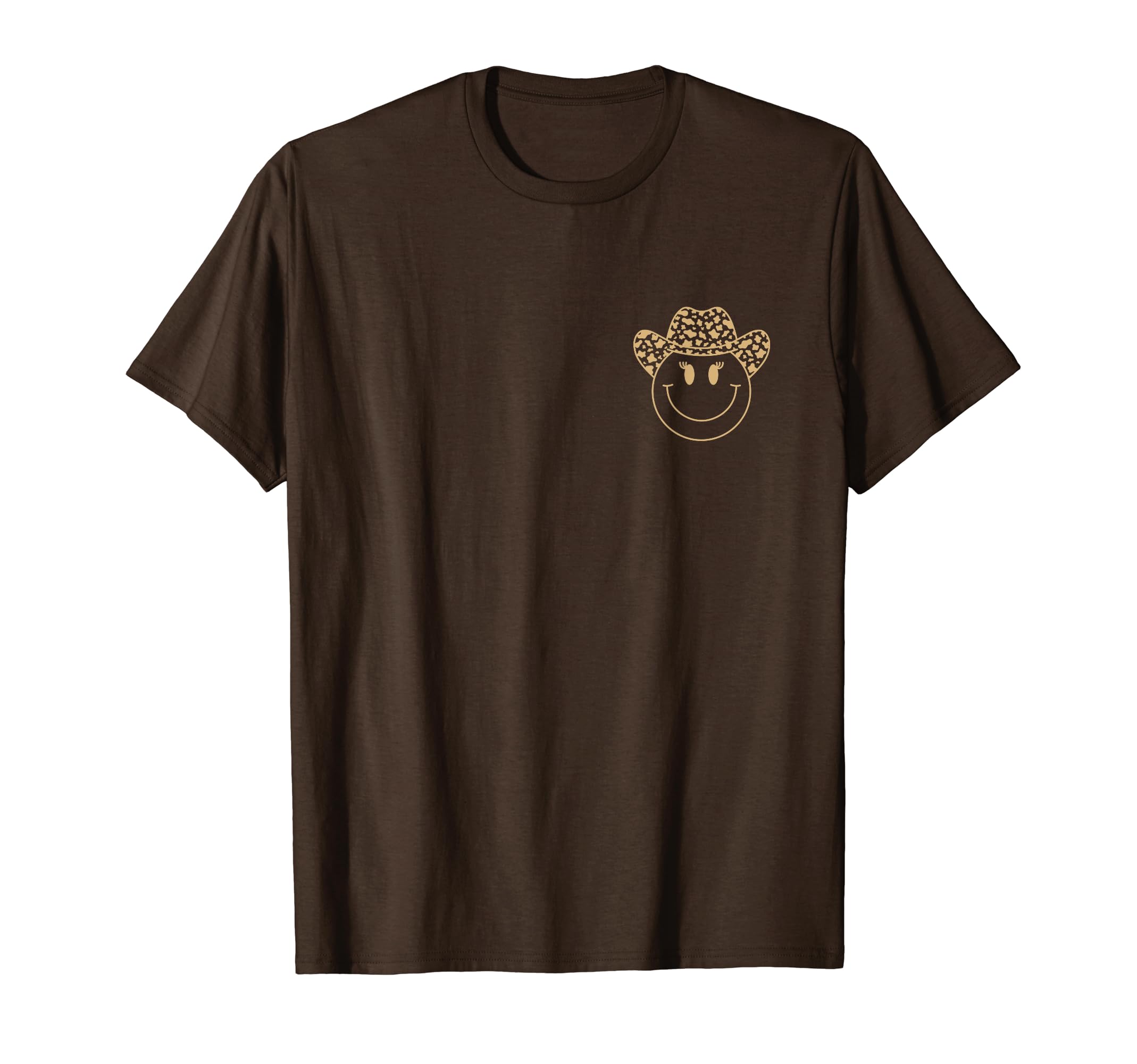 Womens Eyelashes Cowgirl Smile Face T-Shirt - Minimalist Print for Adults - T-Shirt, Sweatshirt, Hoodie
