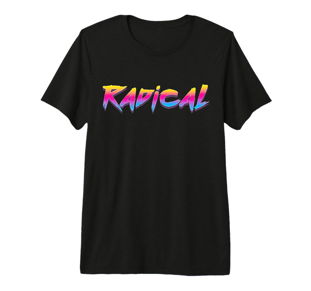 Radical 80S 90S Outrun Synthwave Tri Blend T-Shirt - Novelty Apparel Unisex - T-Shirt, Sweatshirt, Hoodie