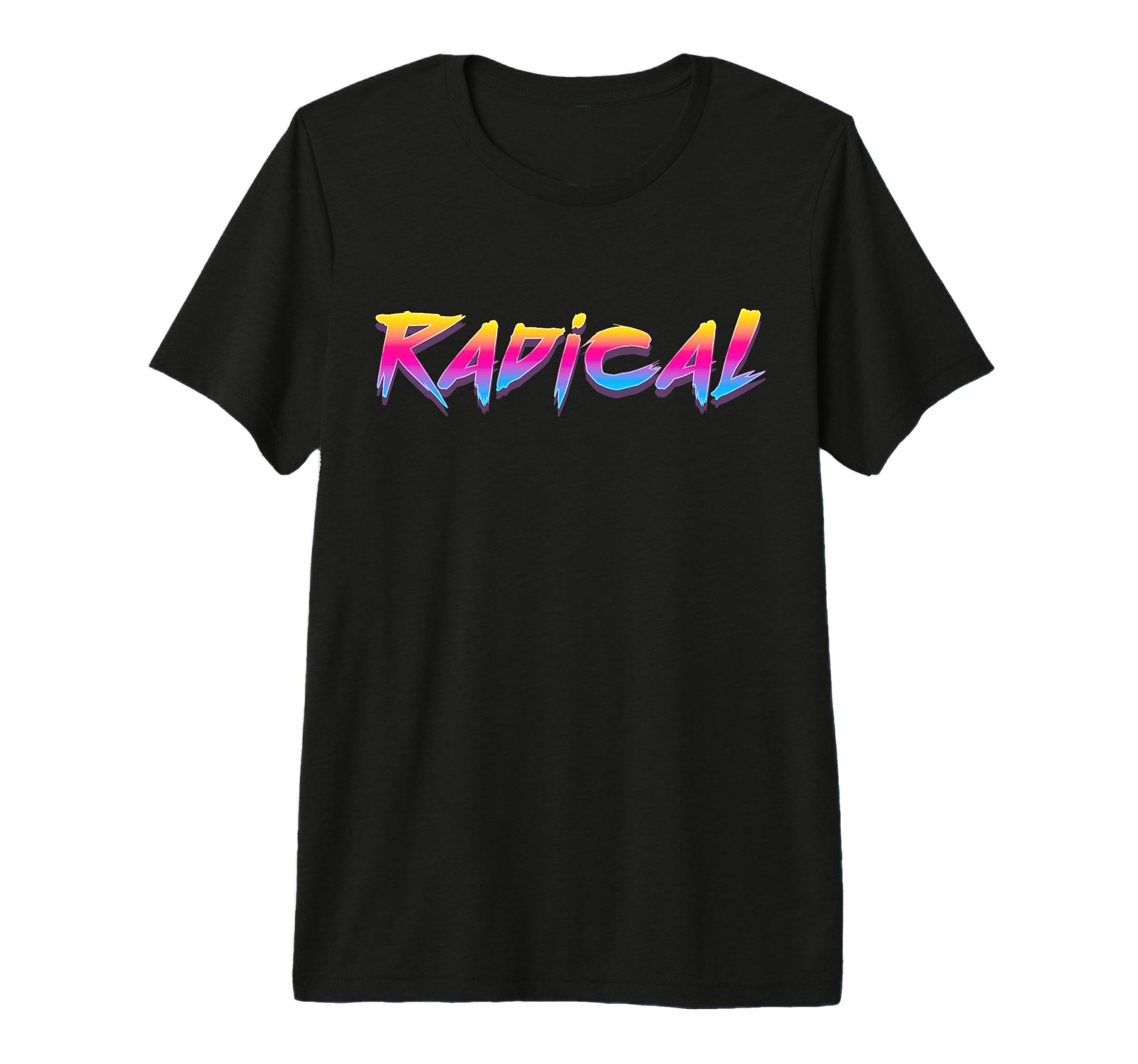 Radical 80S 90S Outrun Synthwave Tri Blend T-Shirt - Novelty Apparel Unisex - T-Shirt, Sweatshirt, Hoodie