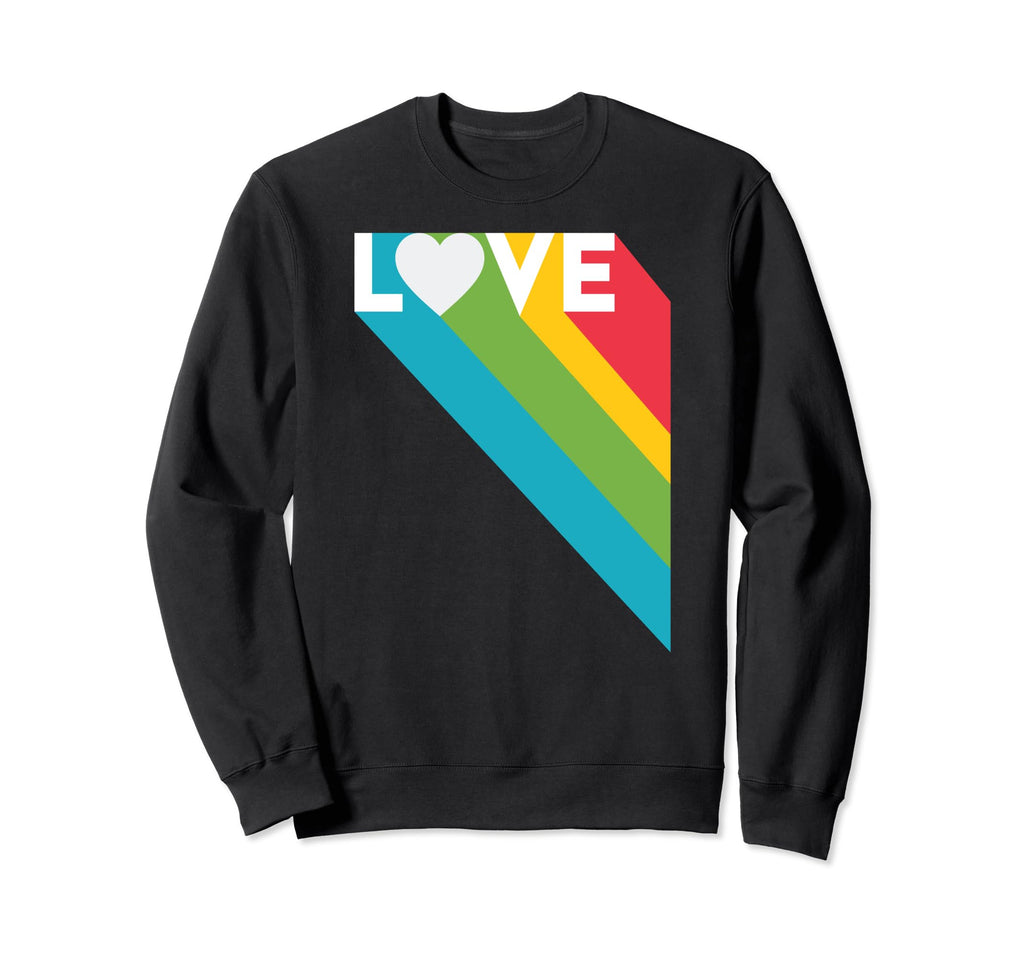 Color Typography Heart Shape Love Sweatshirt - Custom Art Print Unisex - T-Shirt, Sweatshirt, Hoodie