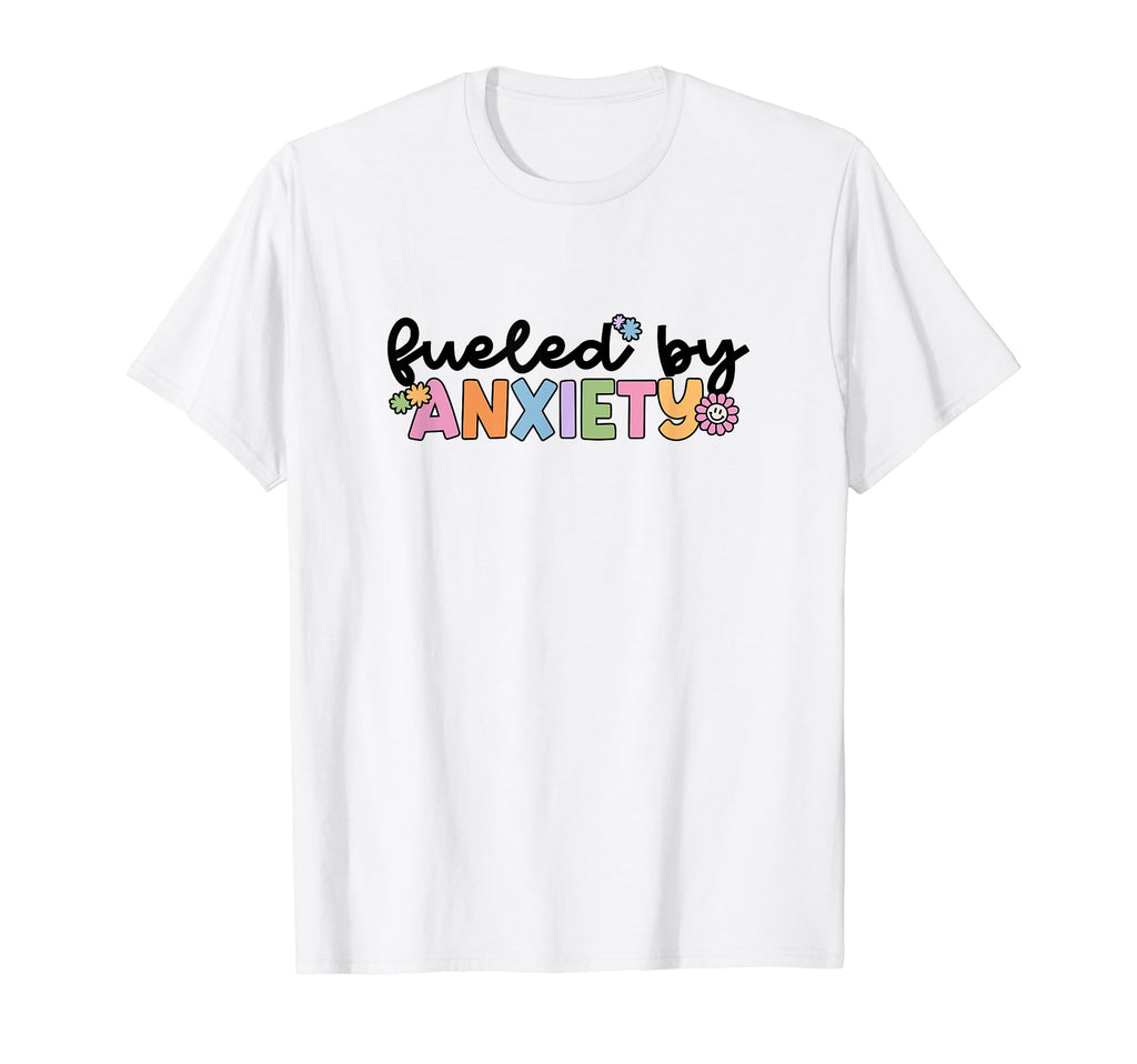 Fueled Anxiety Colorful Groovy Flower T-Shirt - Graphic Print for Adults - T-Shirt, Sweatshirt, Hoodie
