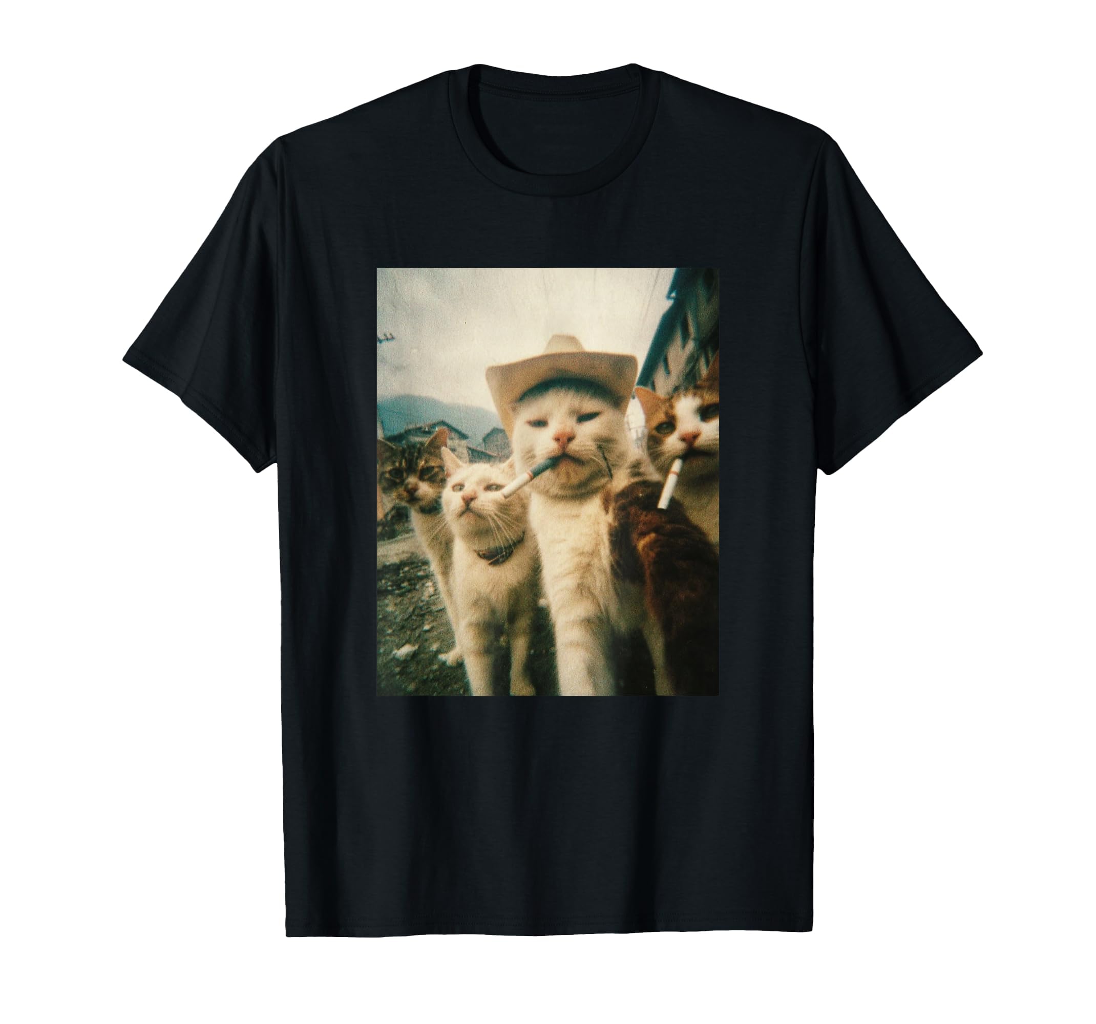 Funny Cowboy Cats Meme T-Shirt - Streetwear Style for Adults - T-Shirt, Sweatshirt, Hoodie
