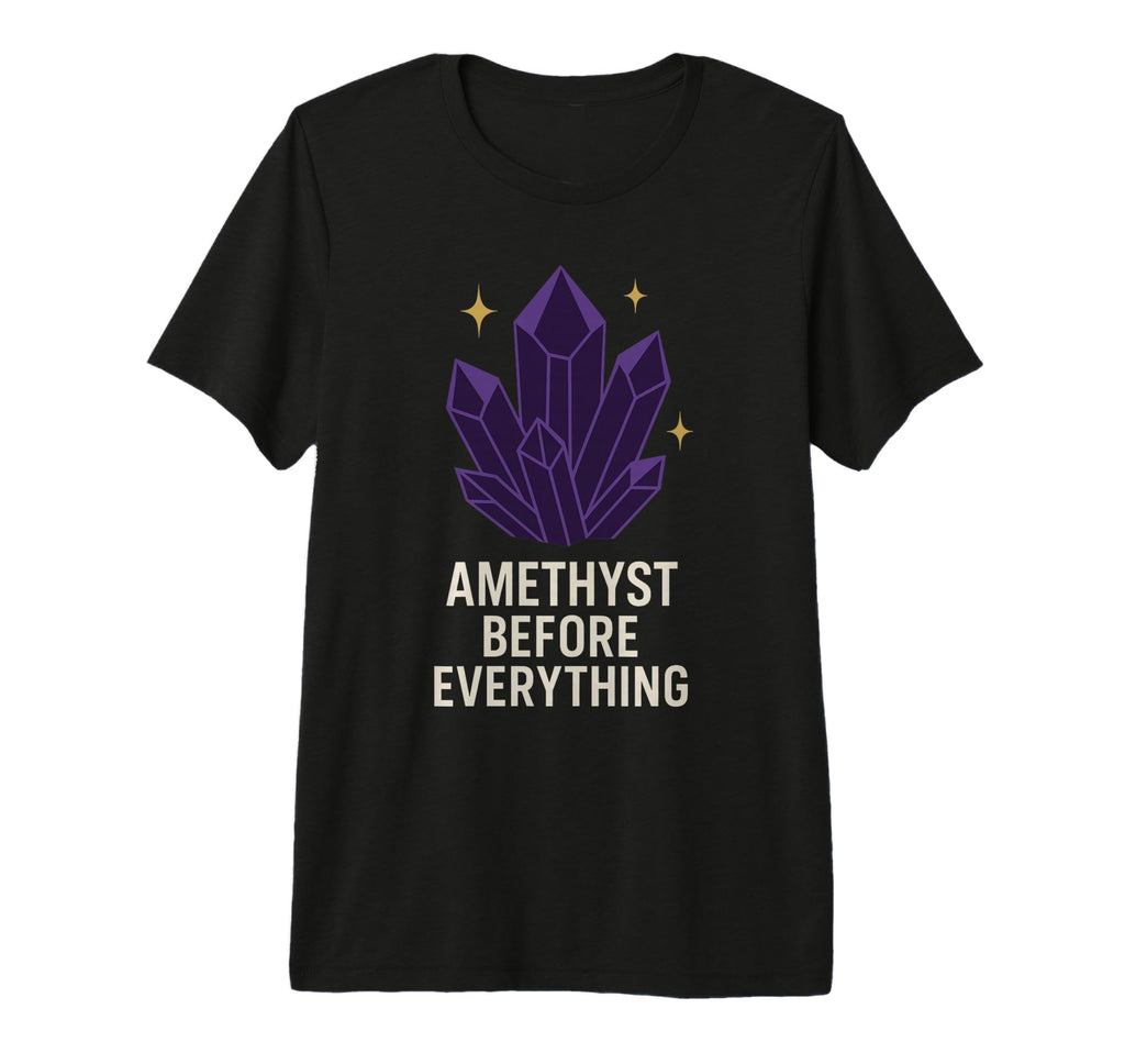 Amethyst Addict Healing Crystal T-Shirt - Novelty Apparel for Adults - T-Shirt, Sweatshirt, Hoodie