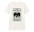Mothman Anti Social Butterfly Tri Blend T-Shirt - Aesthetic Graphic Unisex - T-Shirt, Sweatshirt, Hoodie