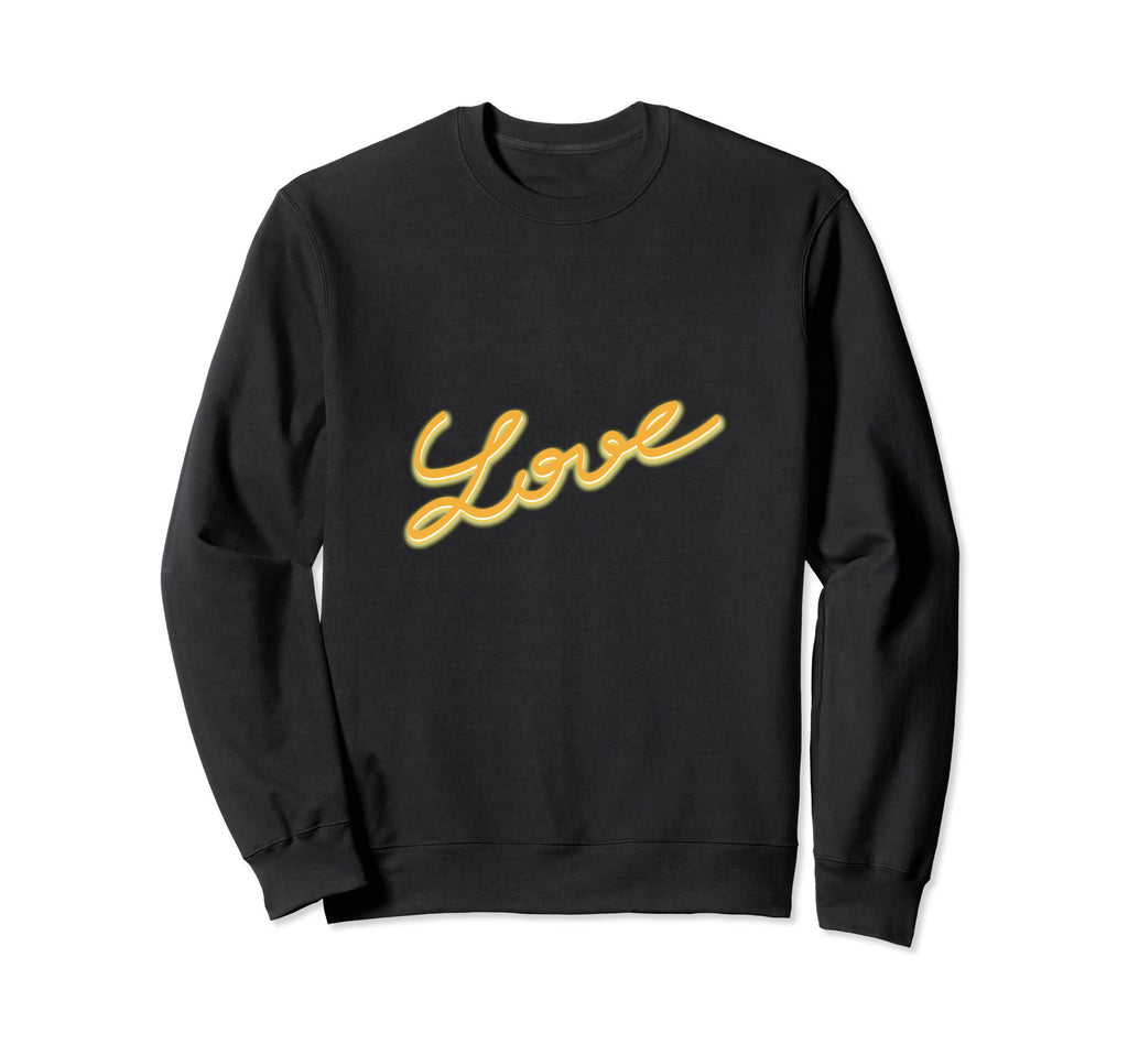 Love Lettering Yellow Sweatshirt - Fun Novelty Design Men Women - T-Shirt, Sweatshirt, Hoodie
