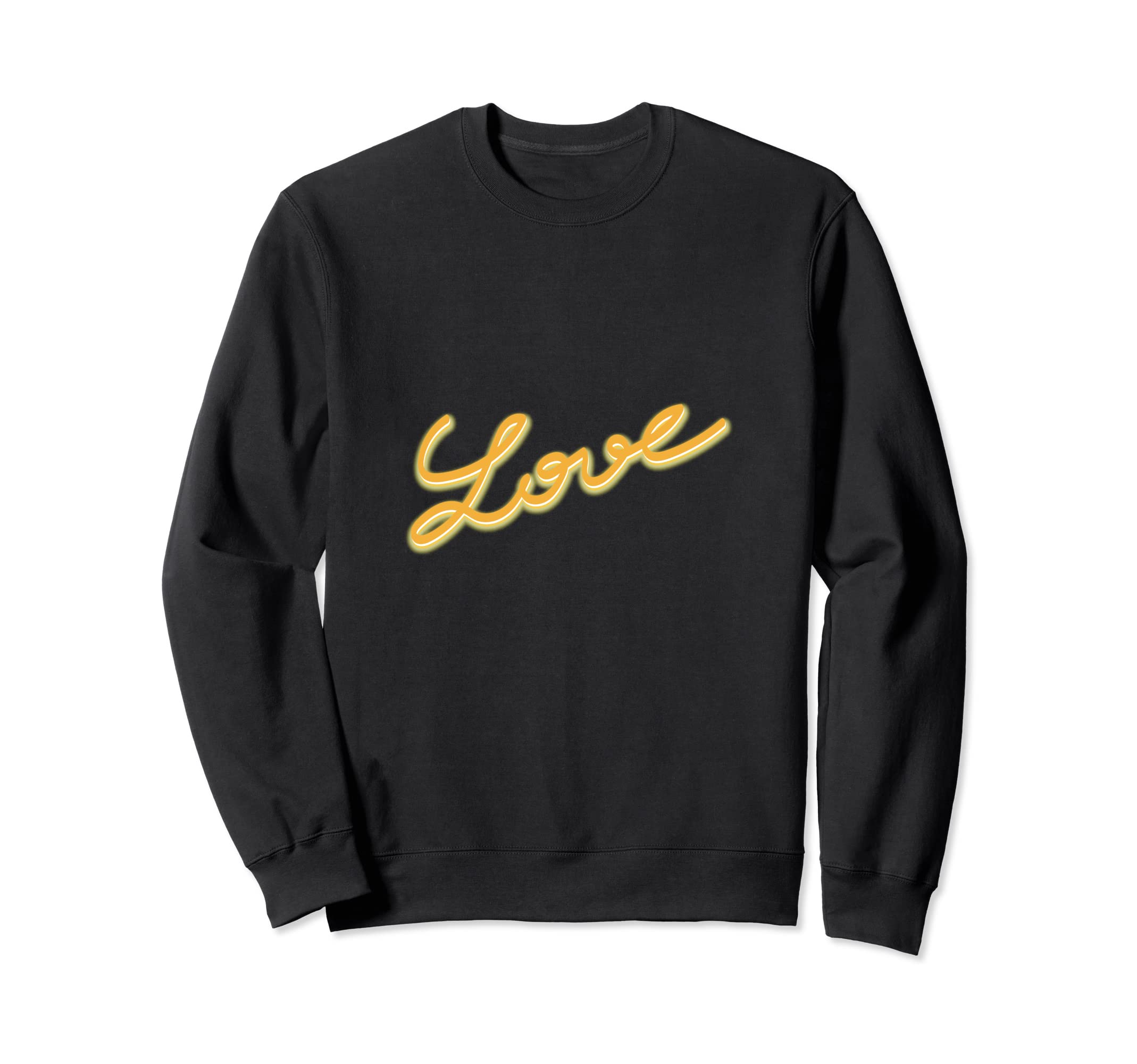 Love Lettering Yellow Sweatshirt - Fun Novelty Design Men Women - T-Shirt, Sweatshirt, Hoodie