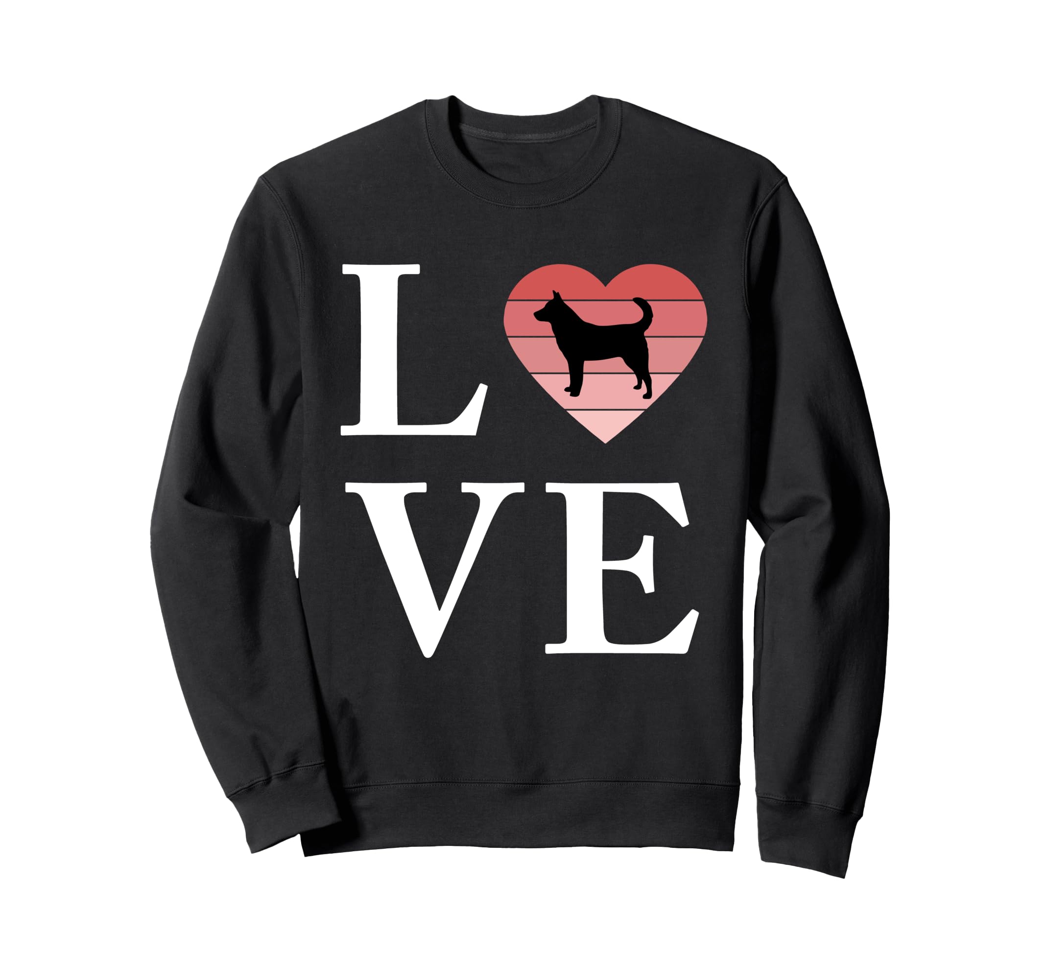 Dog Breed Jindo Word Love Typography Sweatshirt - Trendy Graphic Unisex - T-Shirt, Sweatshirt, Hoodie