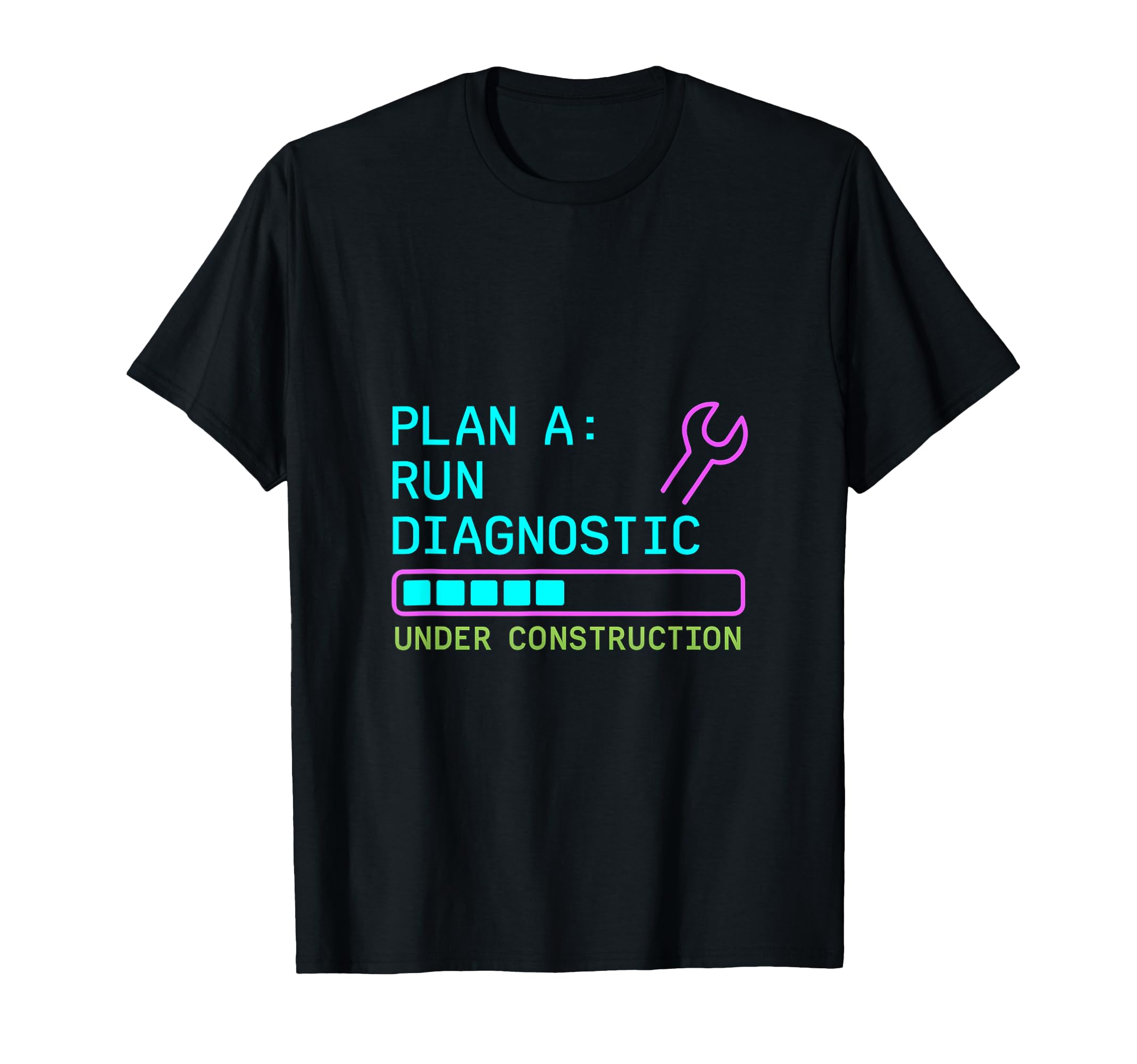 Plan Run Diagnostic Neon Vaporwave T-Shirt - Custom Art Print for Adults - T-Shirt, Sweatshirt, Hoodie