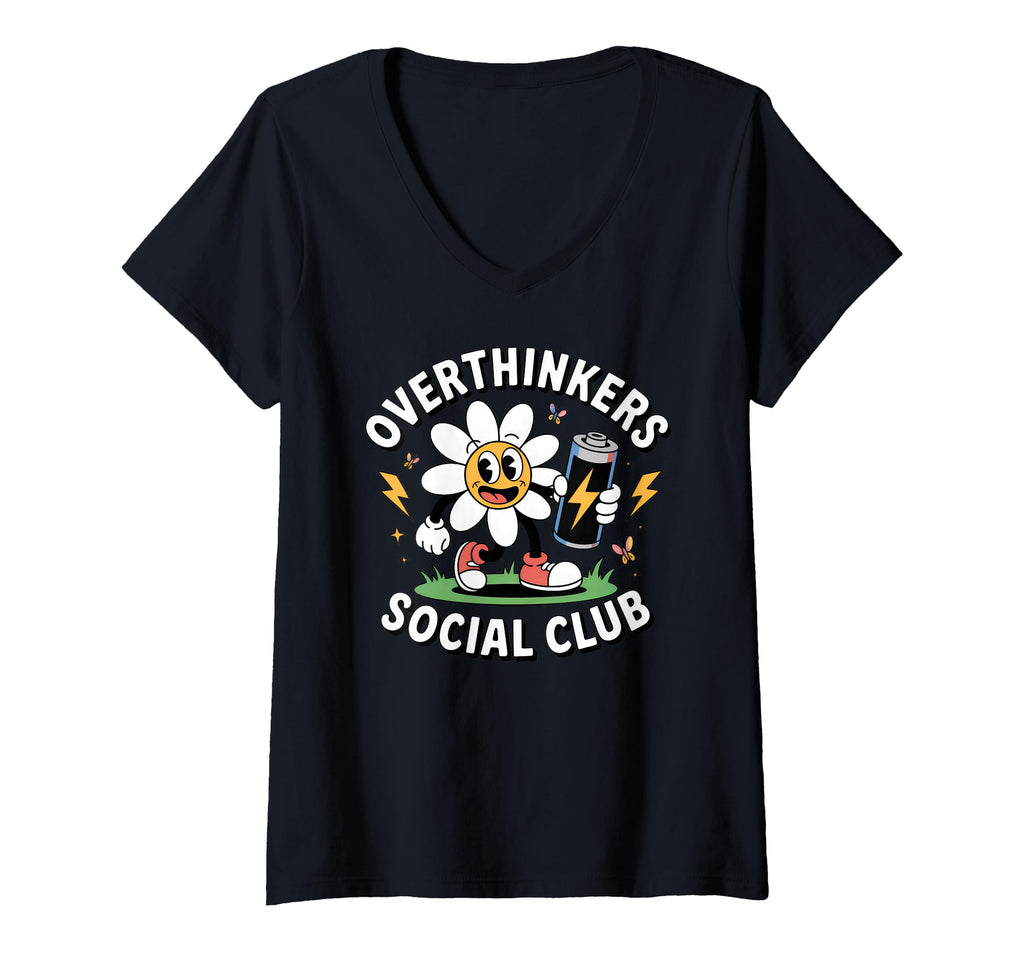 Womens Overthinkers Social Club Funny T-Shirt - Unique Graphic Unisex - T-Shirt, Sweatshirt, Hoodie