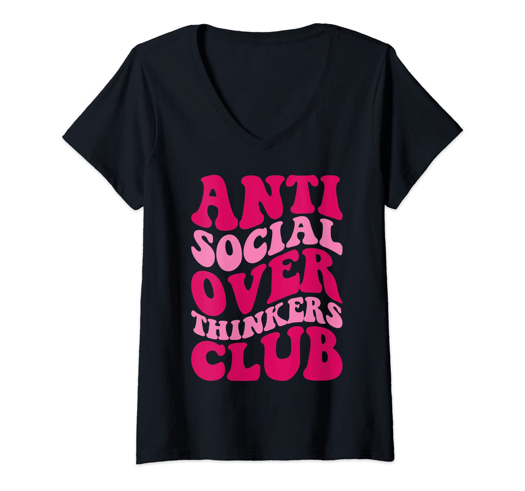 Womens Anti Social Overthinkers Club T-Shirt - Custom Art Print Unisex - T-Shirt, Sweatshirt, Hoodie