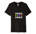 Paris Vibrant Typography T-Shirt - Minimalist Print Unisex - T-Shirt, Sweatshirt, Hoodie
