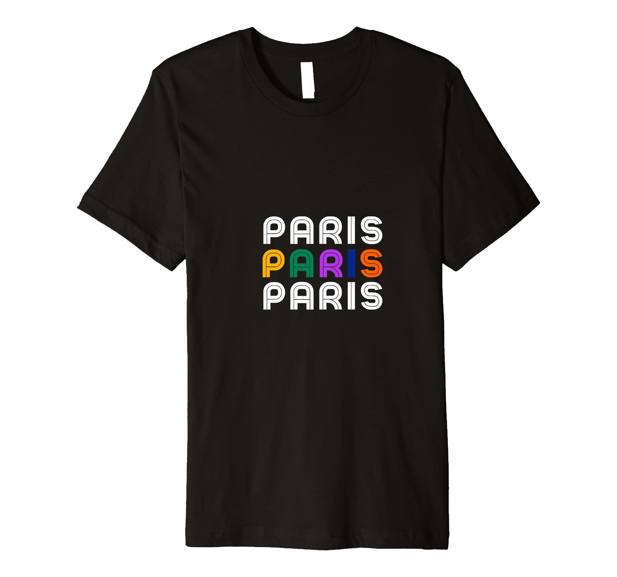 Paris Vibrant Typography T-Shirt - Minimalist Print Unisex - T-Shirt, Sweatshirt, Hoodie