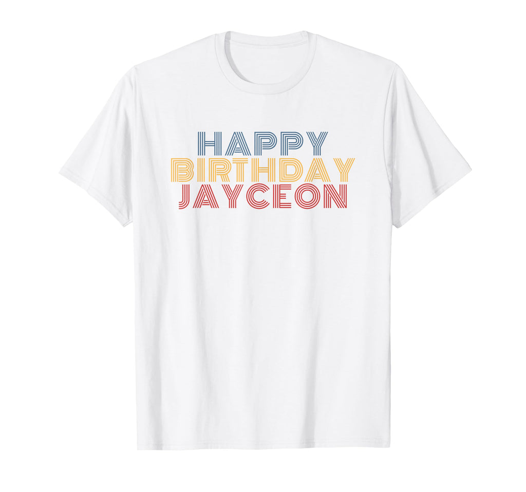 Happy Birthday Jayceon Personalized Name T-Shirt - Minimalist Print Unisex - T-Shirt, Sweatshirt, Hoodie