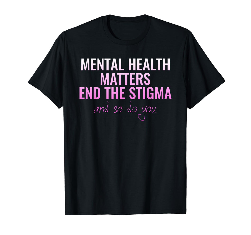 Green Ribbon End Stigma Mental Health T-Shirt - Custom Art Print Unisex - T-Shirt, Sweatshirt, Hoodie