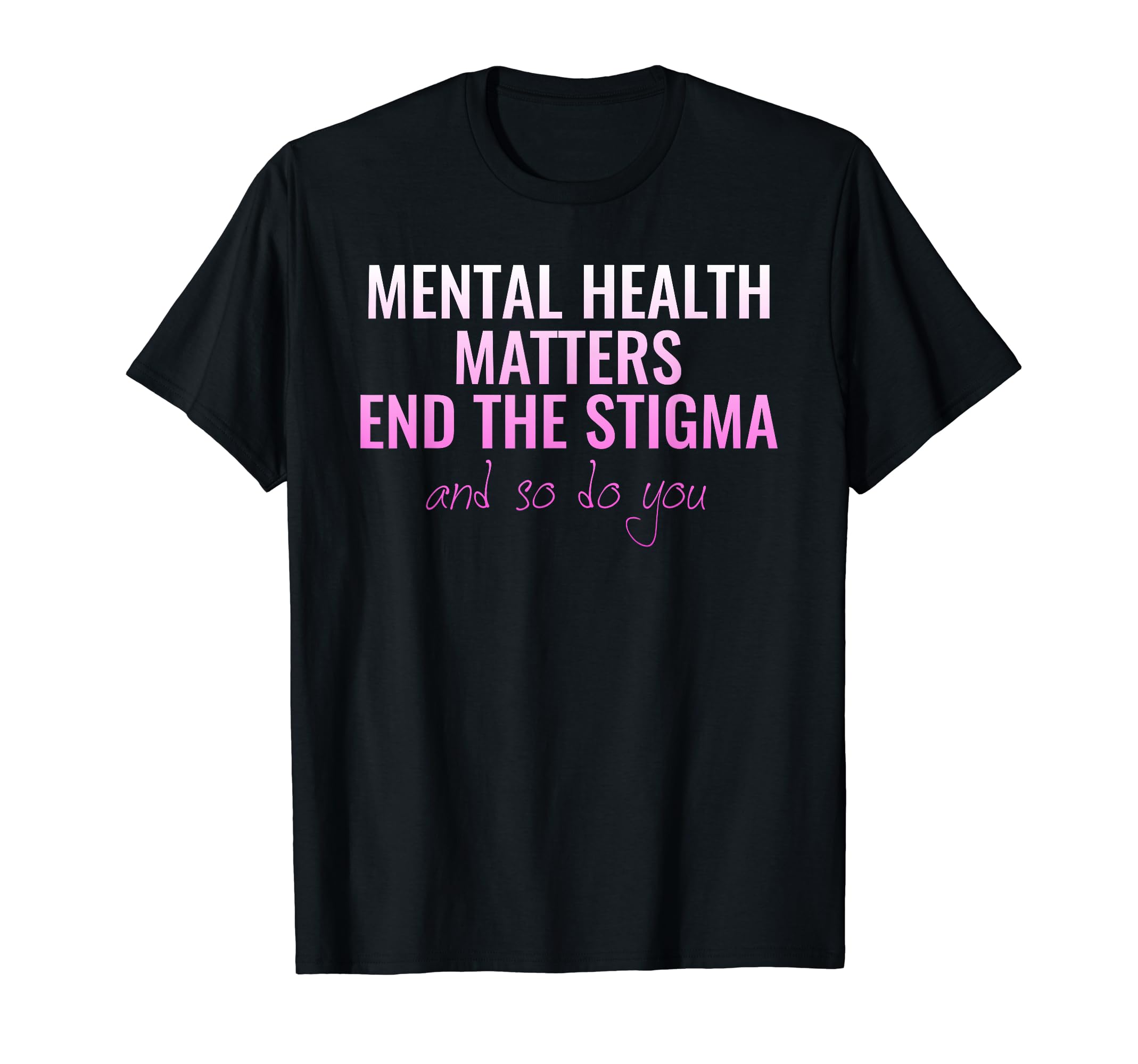 Green Ribbon End Stigma Mental Health T-Shirt - Custom Art Print Unisex - T-Shirt, Sweatshirt, Hoodie