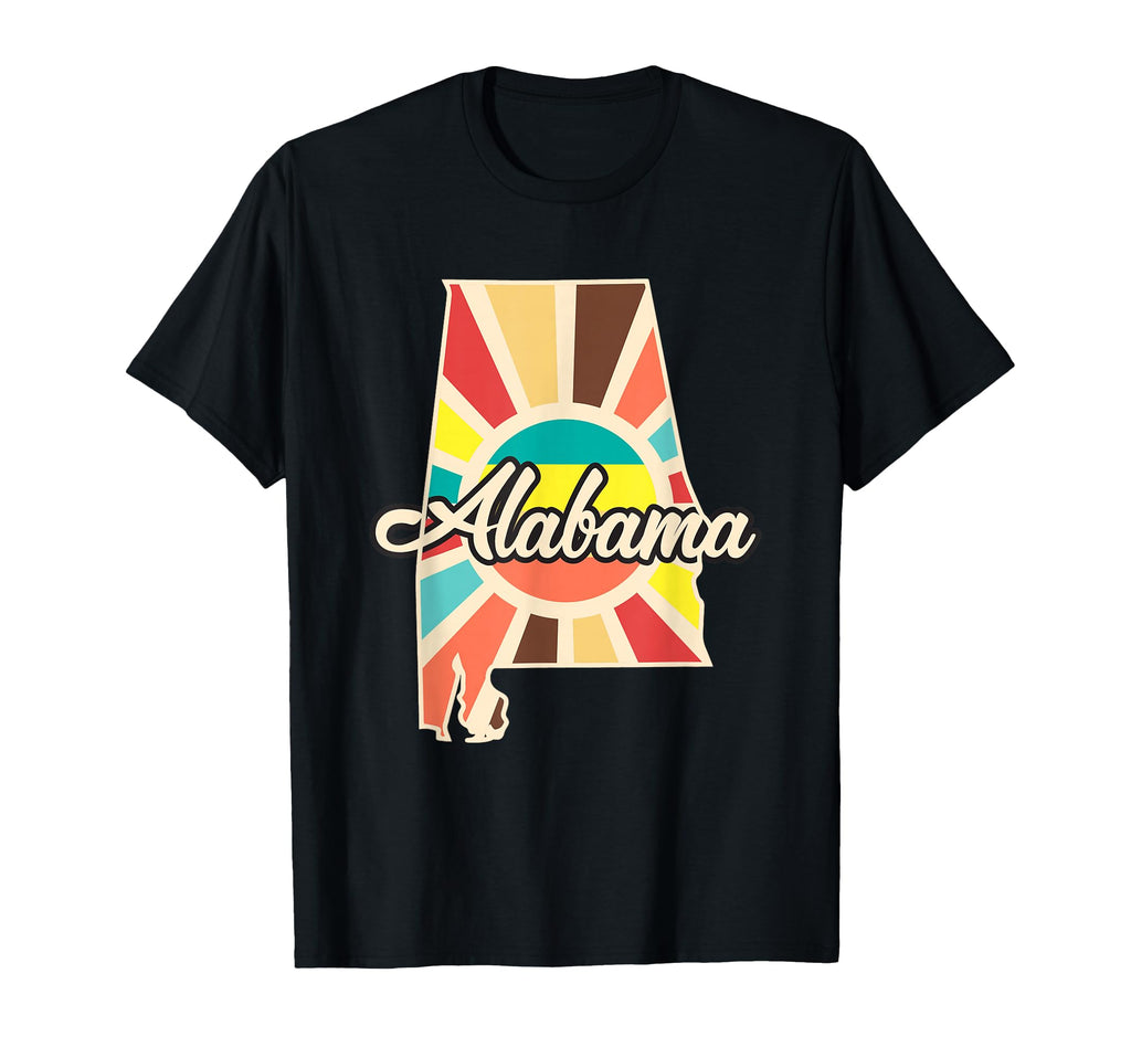Alabama Pride State Outline Colorful T-Shirt - Graphic Print for Adults - T-Shirt, Sweatshirt, Hoodie