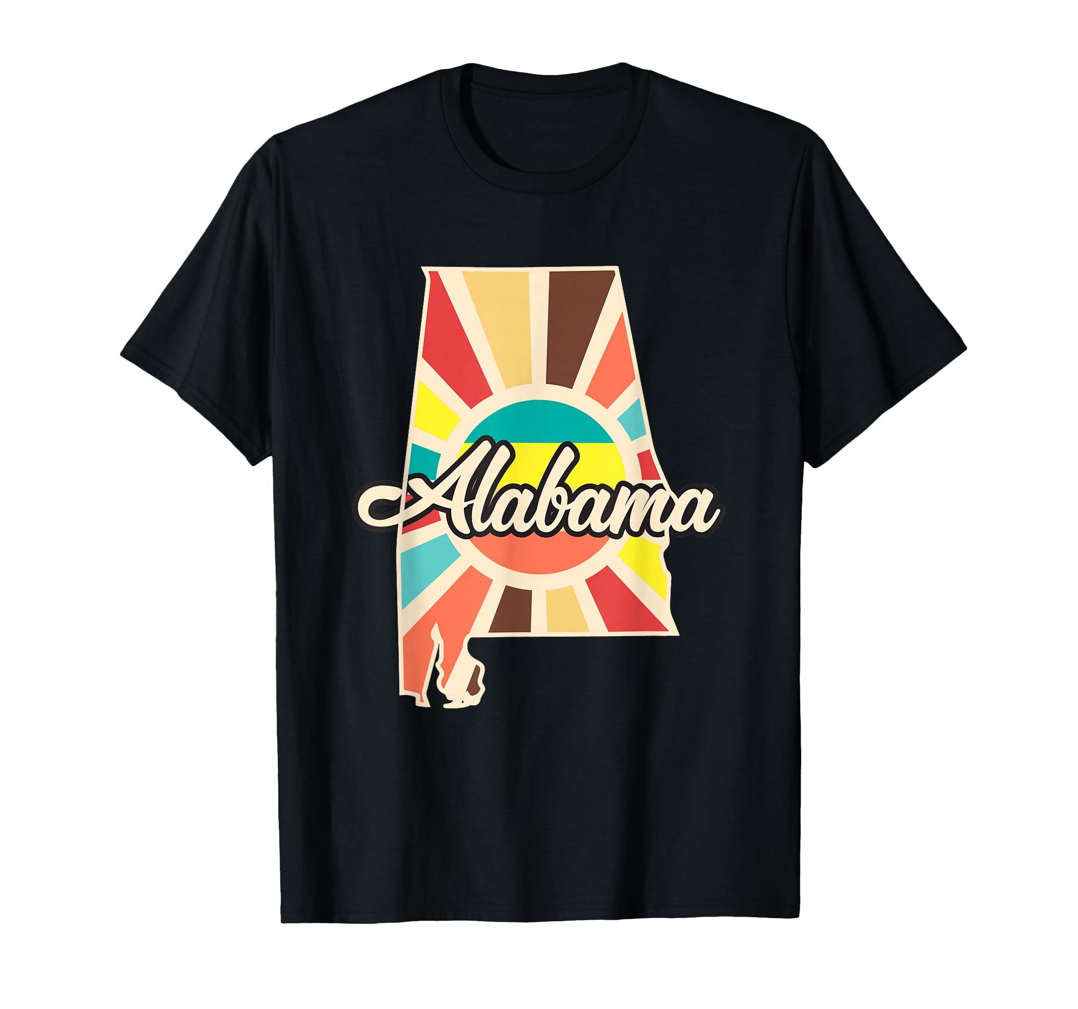 Alabama Pride State Outline Colorful T-Shirt - Graphic Print for Adults - T-Shirt, Sweatshirt, Hoodie