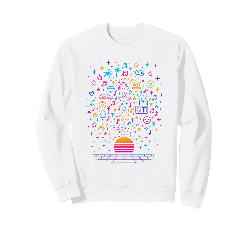 80S Synthwave Sweatshirt - Unique Graphic for Adults - T-Shirt, Sweatshirt, Hoodie