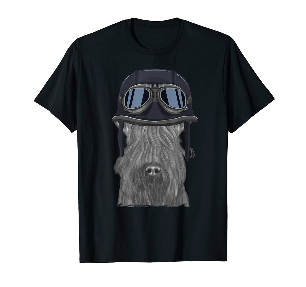 Kerry Blue Terrier Wearing Motorcycle T-Shirt - Trendy Graphic Men Women - T-Shirt, Sweatshirt, Hoodie