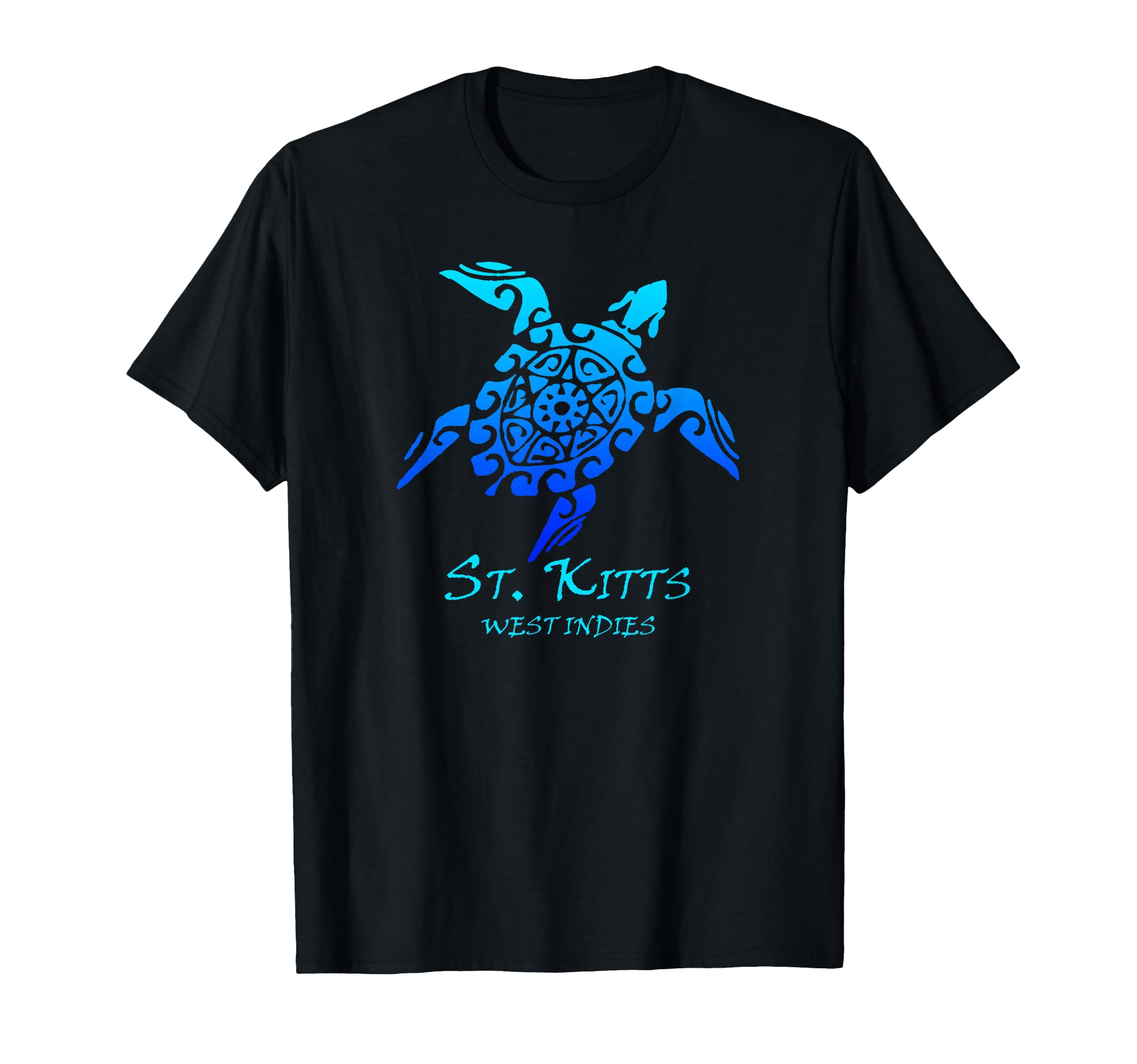 St Kitts West Indies Tribal Turtle T-Shirt - Novelty Apparel for Adults - T-Shirt, Sweatshirt, Hoodie