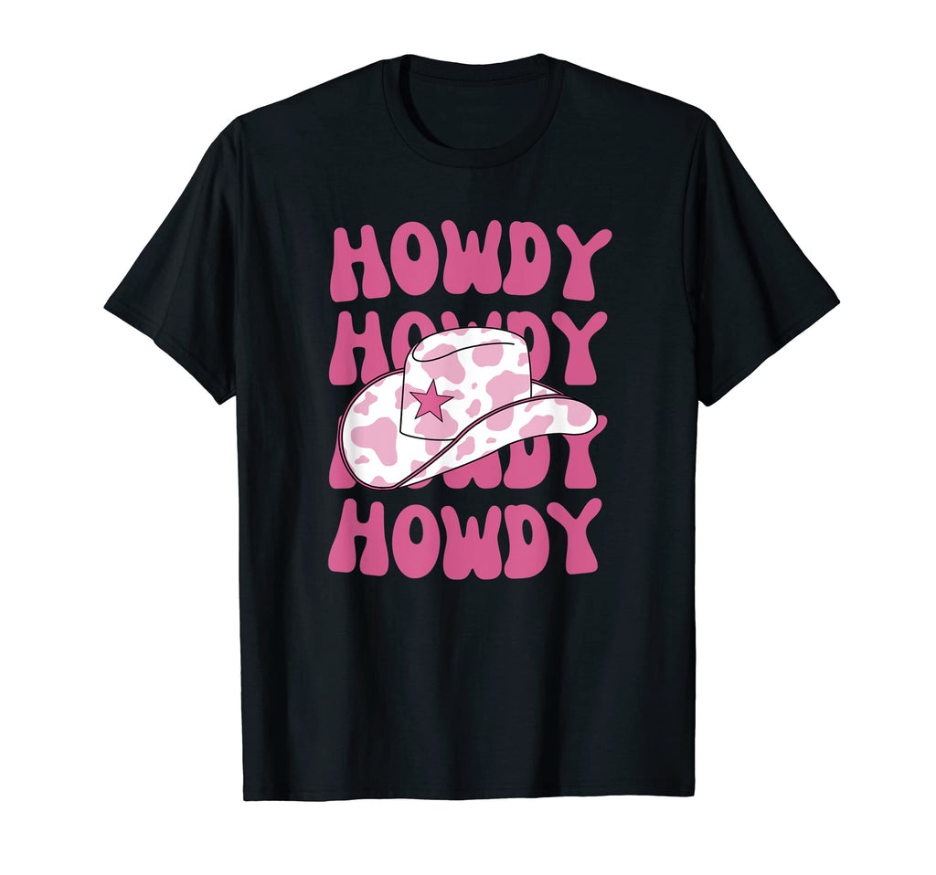 Rodeo White Howdy Western Cowboy Hat T-Shirt - Unique Graphic Unisex - T-Shirt, Sweatshirt, Hoodie