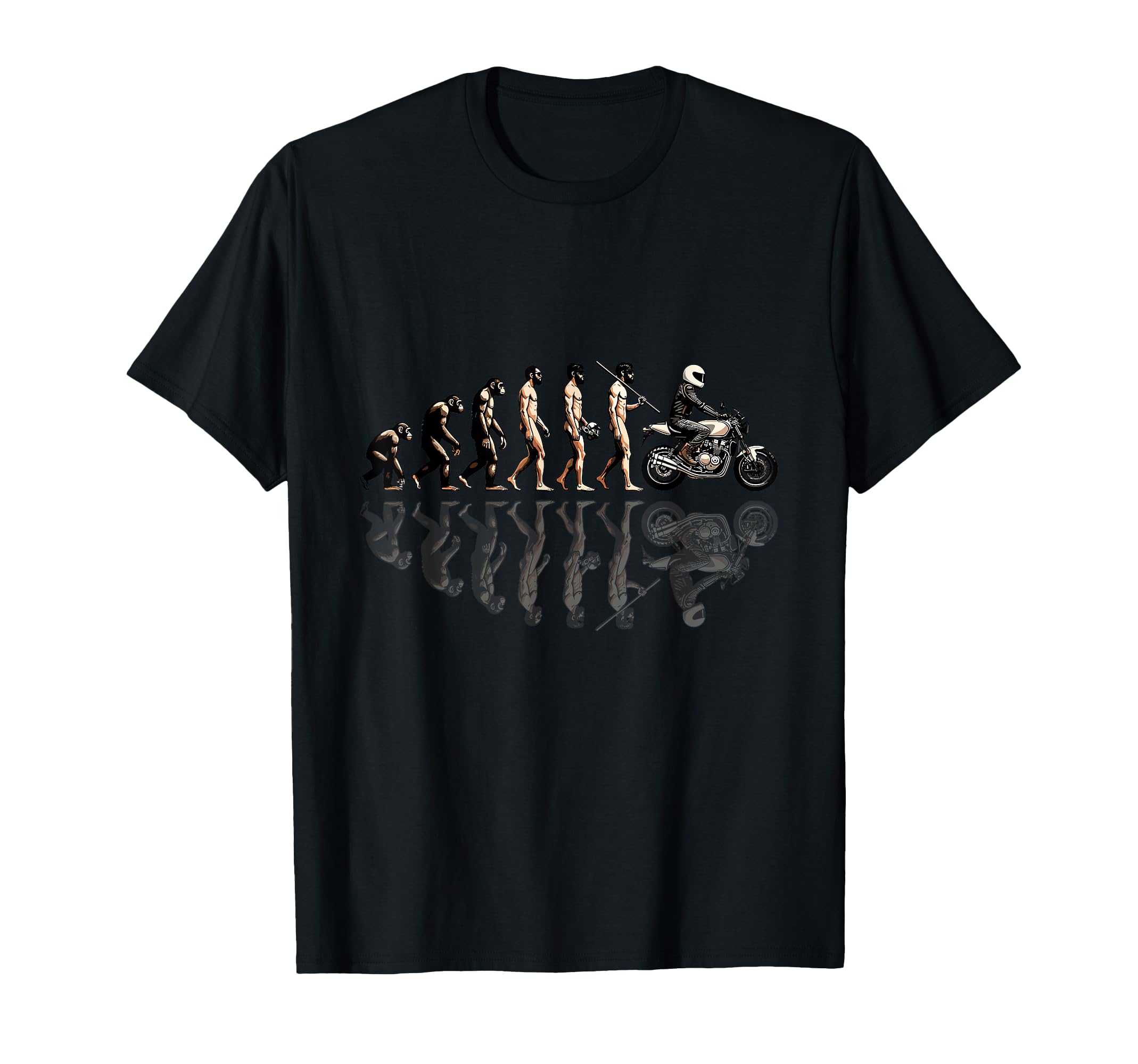 Motorcycle Evolution Sunset Biker T-Shirt - Custom Art Print Men Women - T-Shirt, Sweatshirt, Hoodie
