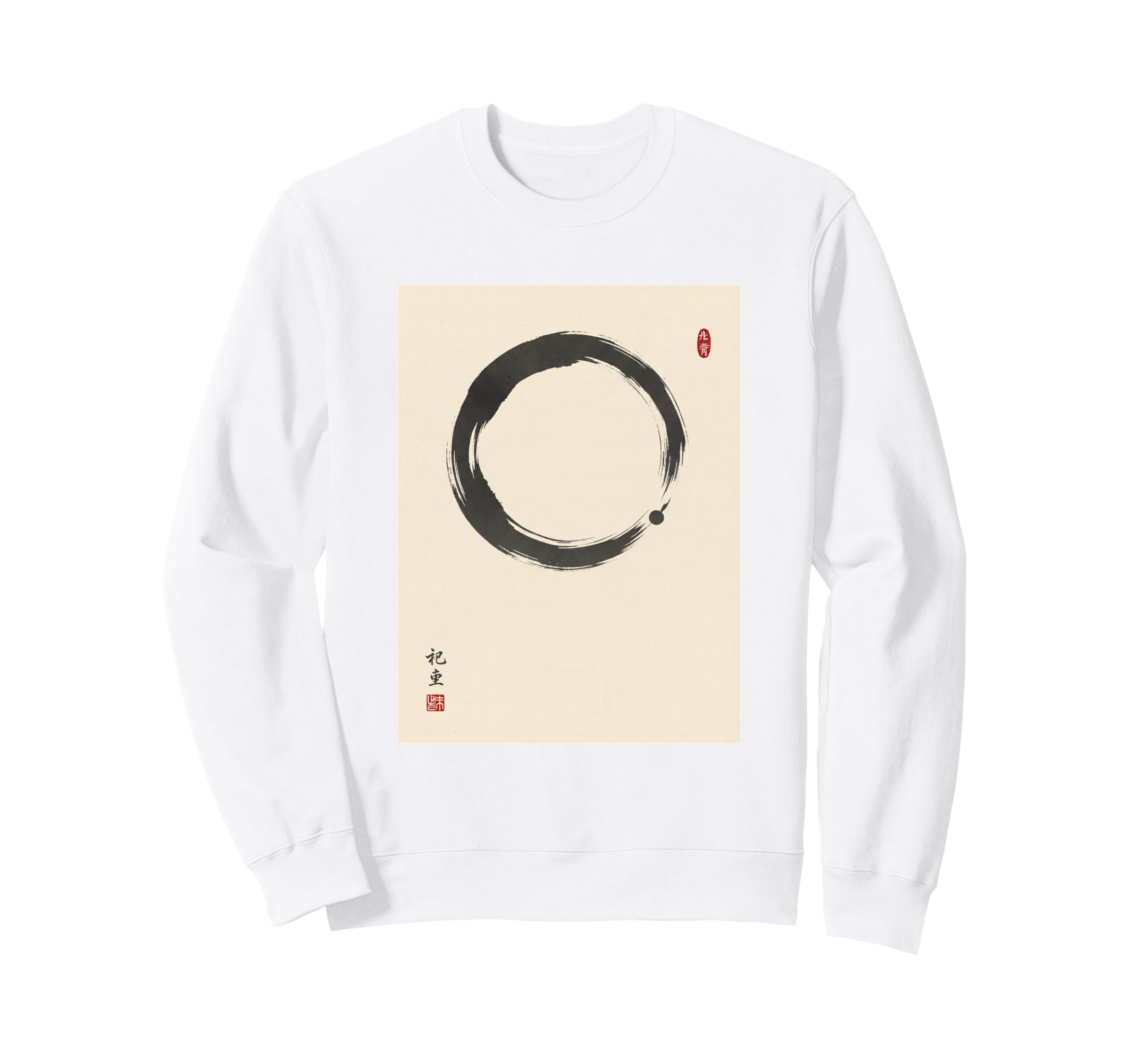 Enso Circle Zen Buddhism Sweatshirt - Aesthetic Graphic for Adults - T-Shirt, Sweatshirt, Hoodie