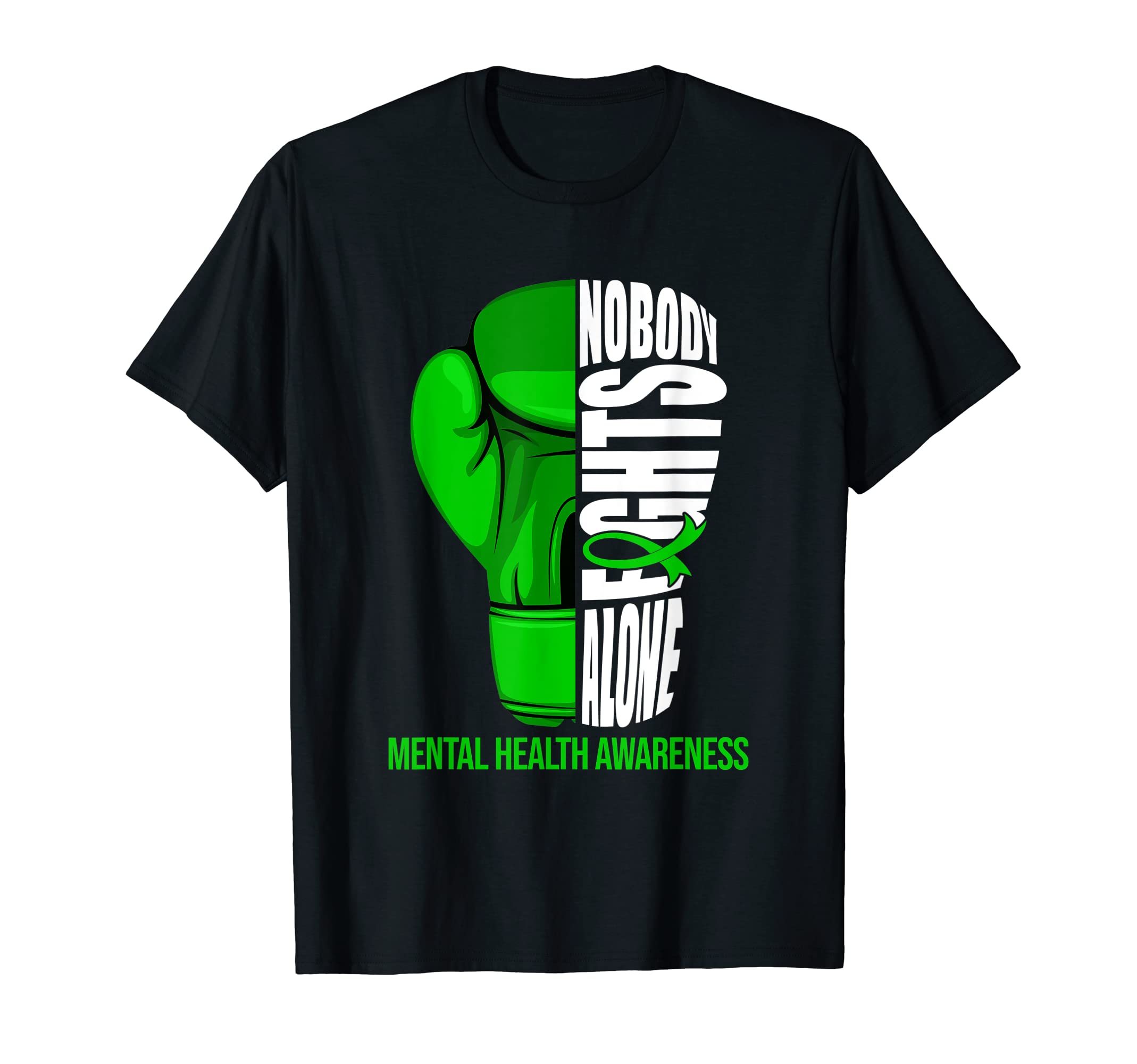 Boxing Gloves Nobody Fights Alone T-Shirt - Aesthetic Graphic Men Women - T-Shirt, Sweatshirt, Hoodie