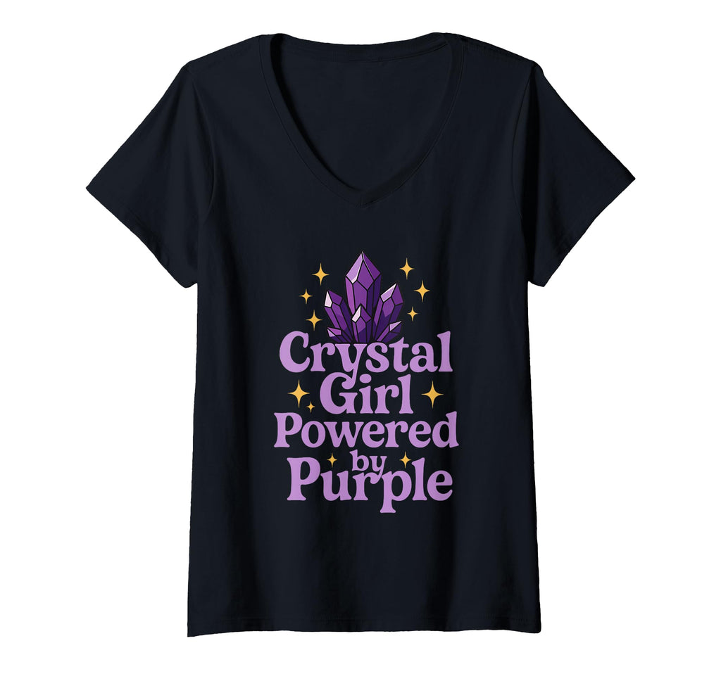 Womens Amethyst Addict Healing Crystal T-Shirt - Graphic Print Men Women - T-Shirt, Sweatshirt, Hoodie