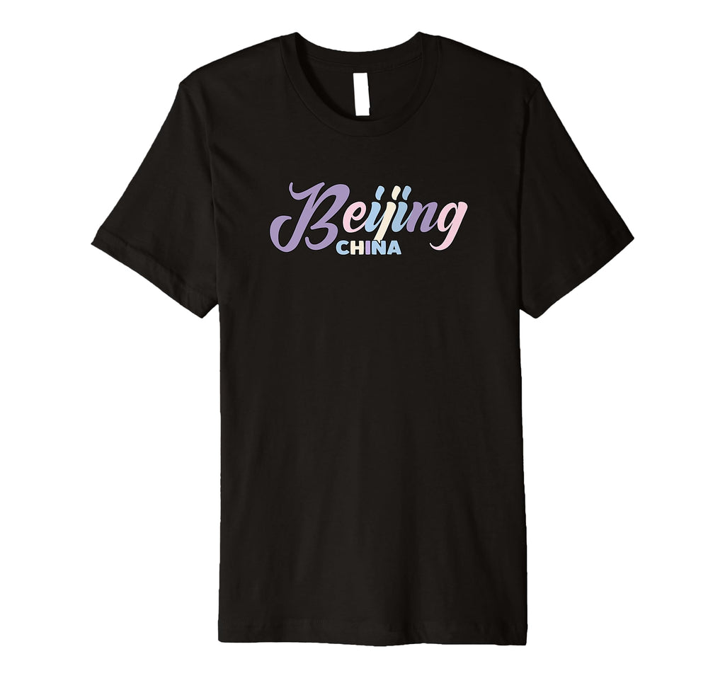 Beijing China Pastel Typography T-Shirt - Unique Graphic Men Women - T-Shirt, Sweatshirt, Hoodie