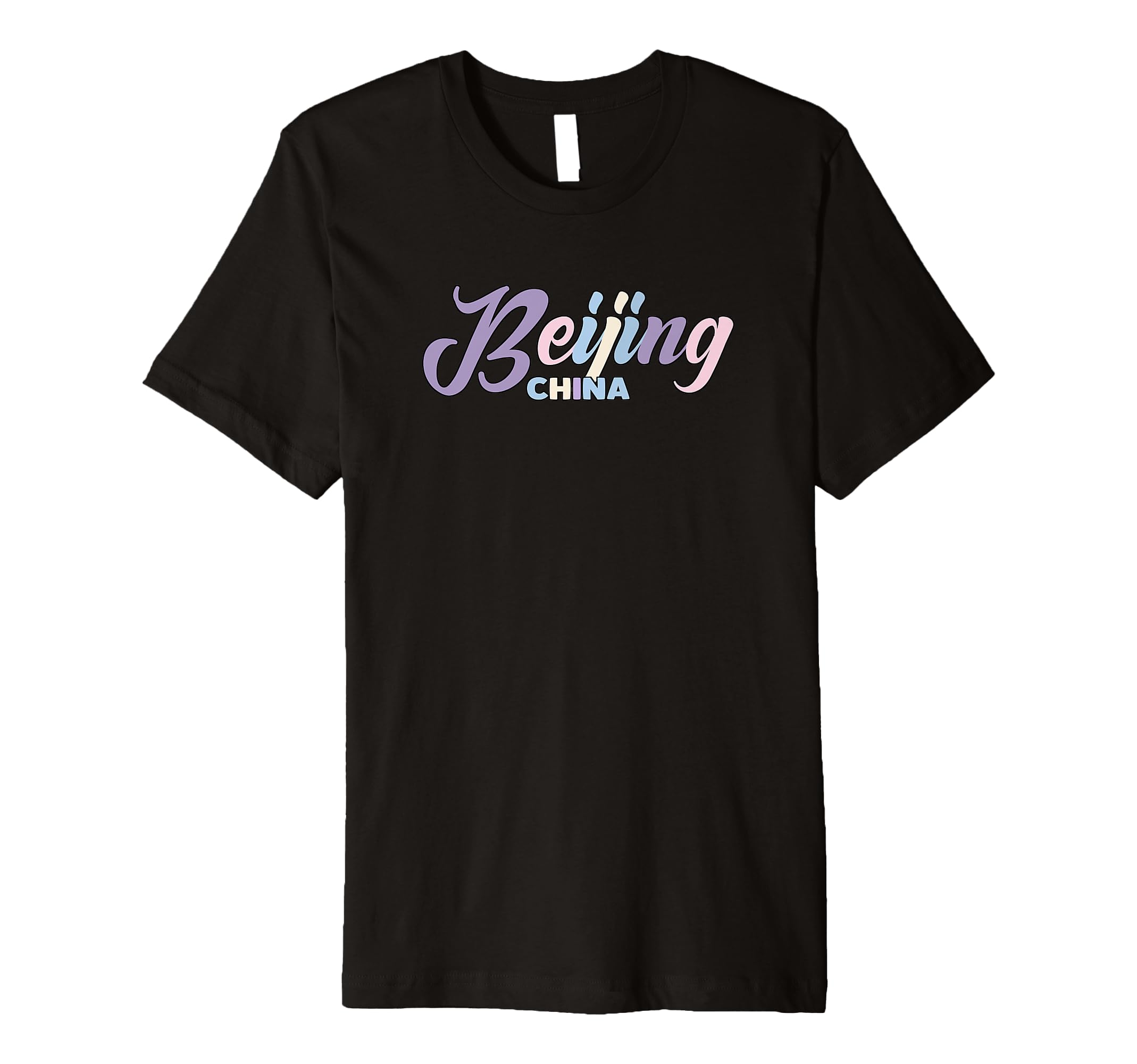 Beijing China Pastel Typography T-Shirt - Unique Graphic Men Women - T-Shirt, Sweatshirt, Hoodie