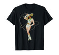 Western Pin Up Lasso Cowgirl Sexy Pinup T-Shirt - Fun Novelty Design Unisex - T-Shirt, Sweatshirt, Hoodie