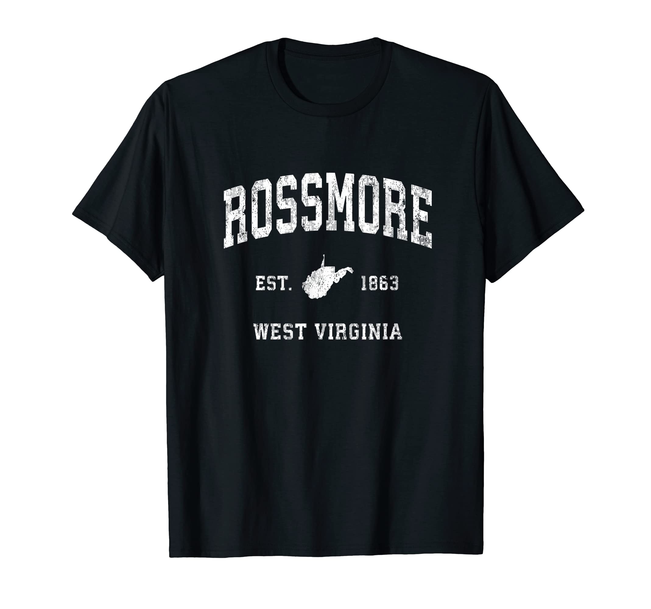 Rossmore West Virginia Wv Athletic T-Shirt - Unique Graphic Men Women - T-Shirt, Sweatshirt, Hoodie