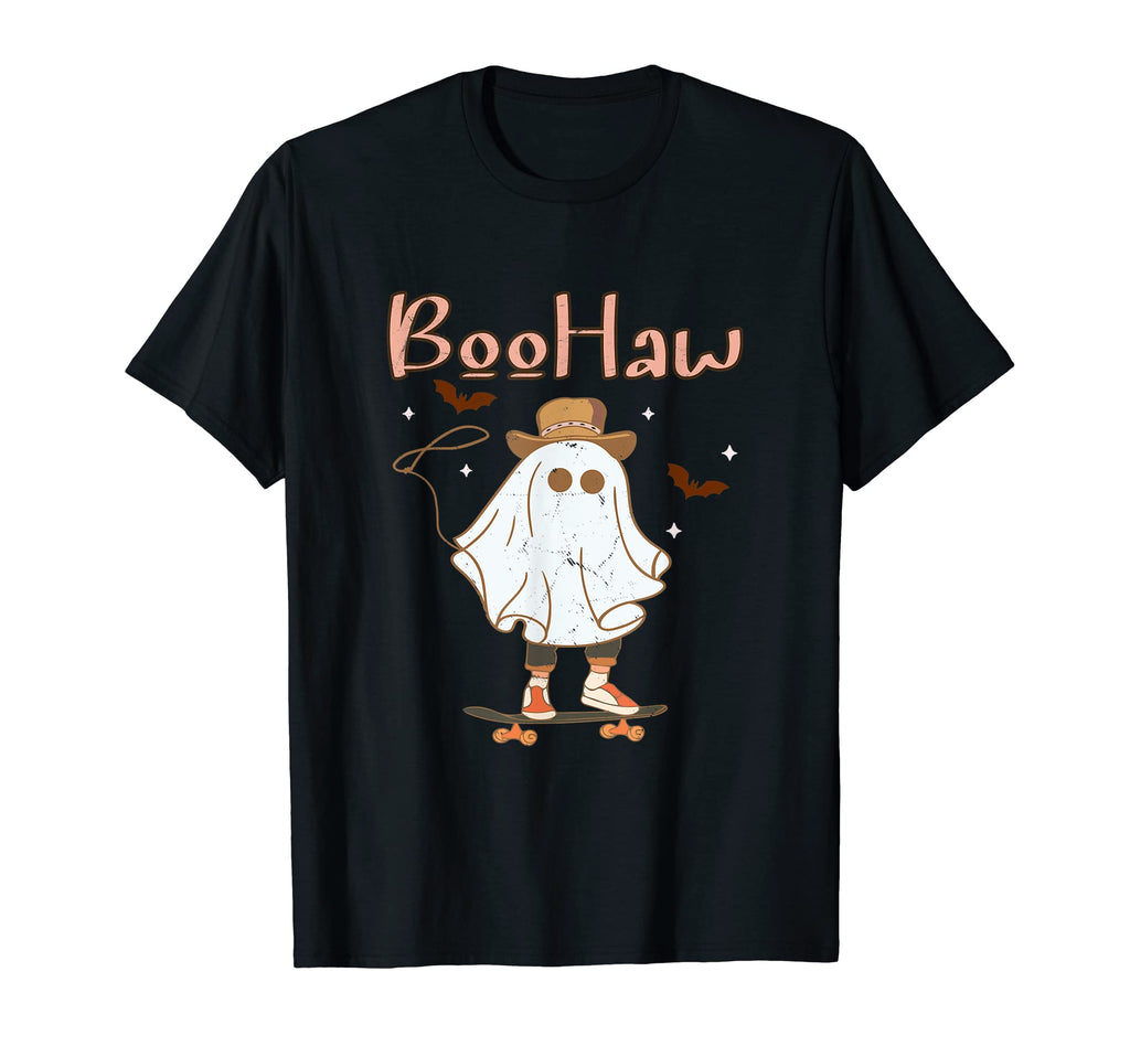 Boohaw Cowboy Cowgirl Western Ghost T-Shirt - Unique Graphic for Adults - T-Shirt, Sweatshirt, Hoodie