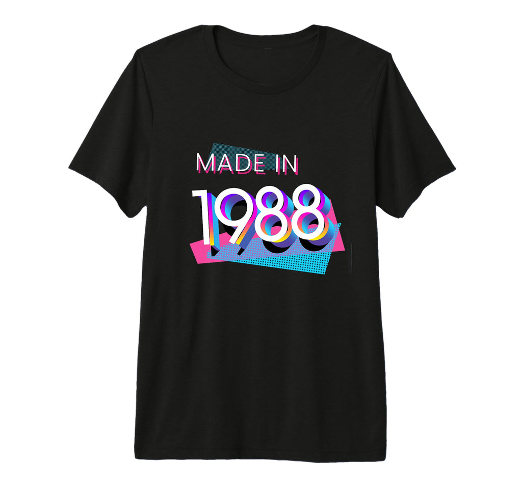 Made 1988 Y2K 80S 38Th Birthday Tri Blend T-Shirt - Custom Art Print Unisex - T-Shirt, Sweatshirt, Hoodie