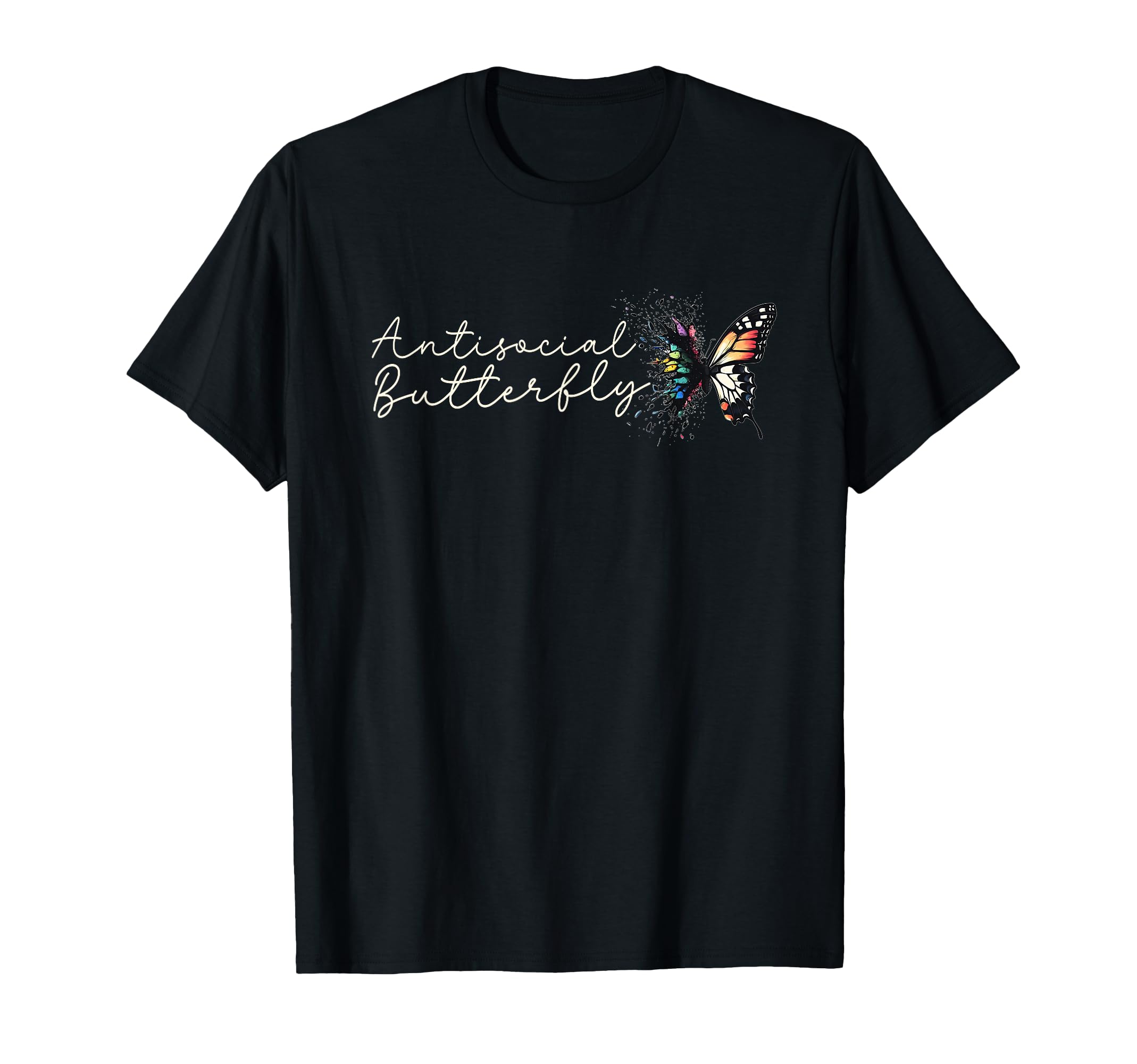 Antisocial Butterfly Gift Sweatshirt - Unique Graphic Men Women - T-Shirt, Sweatshirt, Hoodie