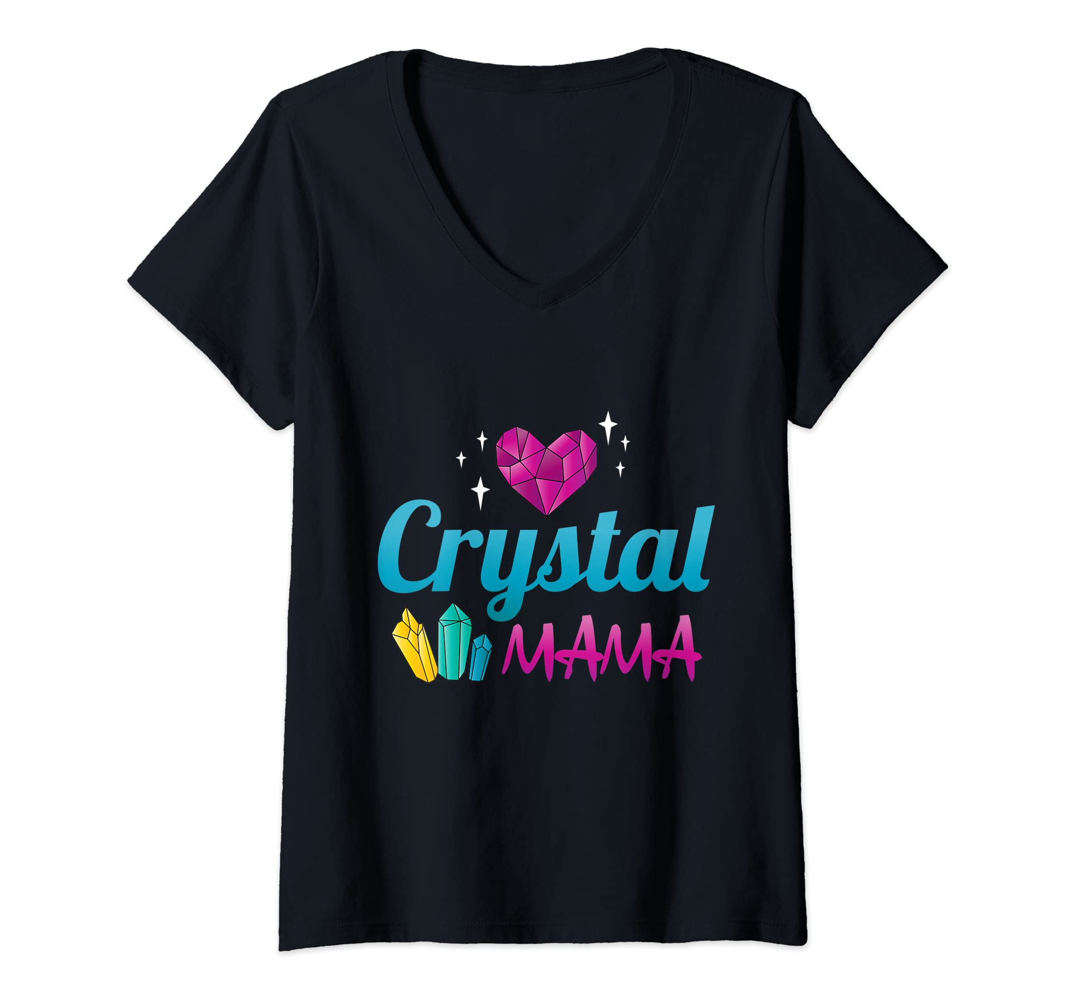Womens Crystal Mama Healing Meditation T-Shirt - Graphic Print Unisex - T-Shirt, Sweatshirt, Hoodie