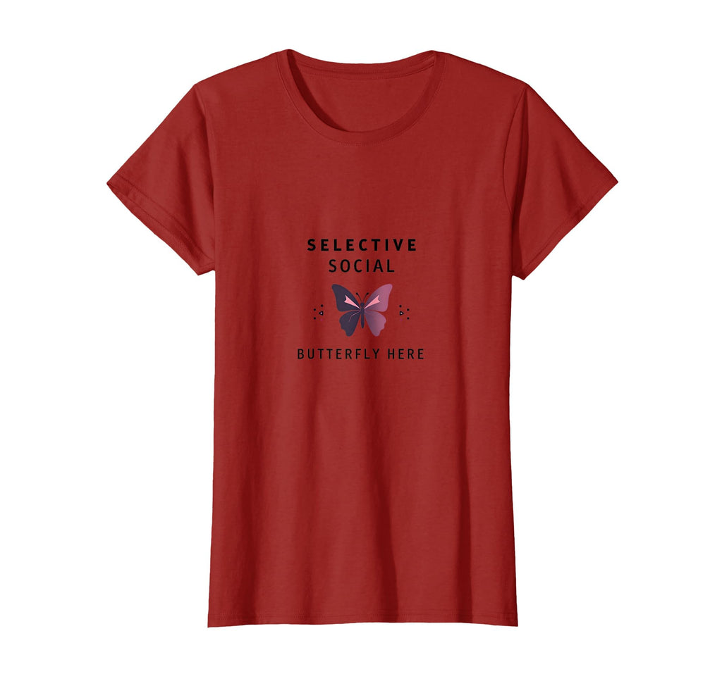 Selective Anti Social Butterfly T-Shirt - Novelty Apparel for Adults - T-Shirt, Sweatshirt, Hoodie
