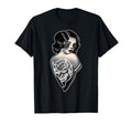 Lady Devil Blackwork Traditional T-Shirt - Casual Everyday Wear for Adults - T-Shirt, Sweatshirt, Hoodie