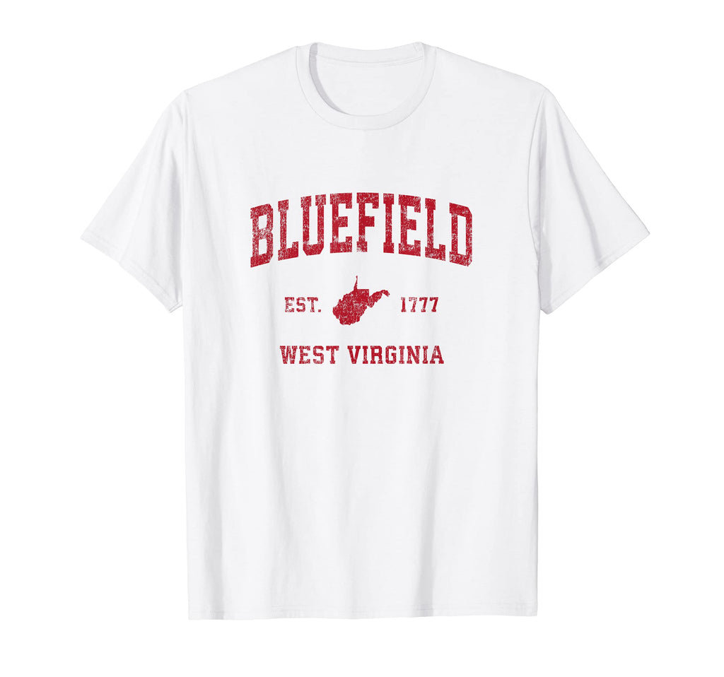 Bluefield West Virginia Wv Sports Red T-Shirt - Trendy Graphic for Adults - T-Shirt, Sweatshirt, Hoodie
