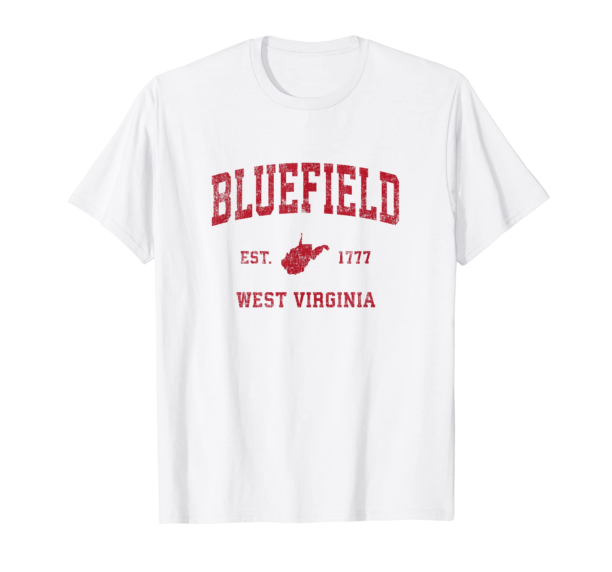 Bluefield West Virginia Wv Sports Red T-Shirt - Trendy Graphic for Adults - T-Shirt, Sweatshirt, Hoodie