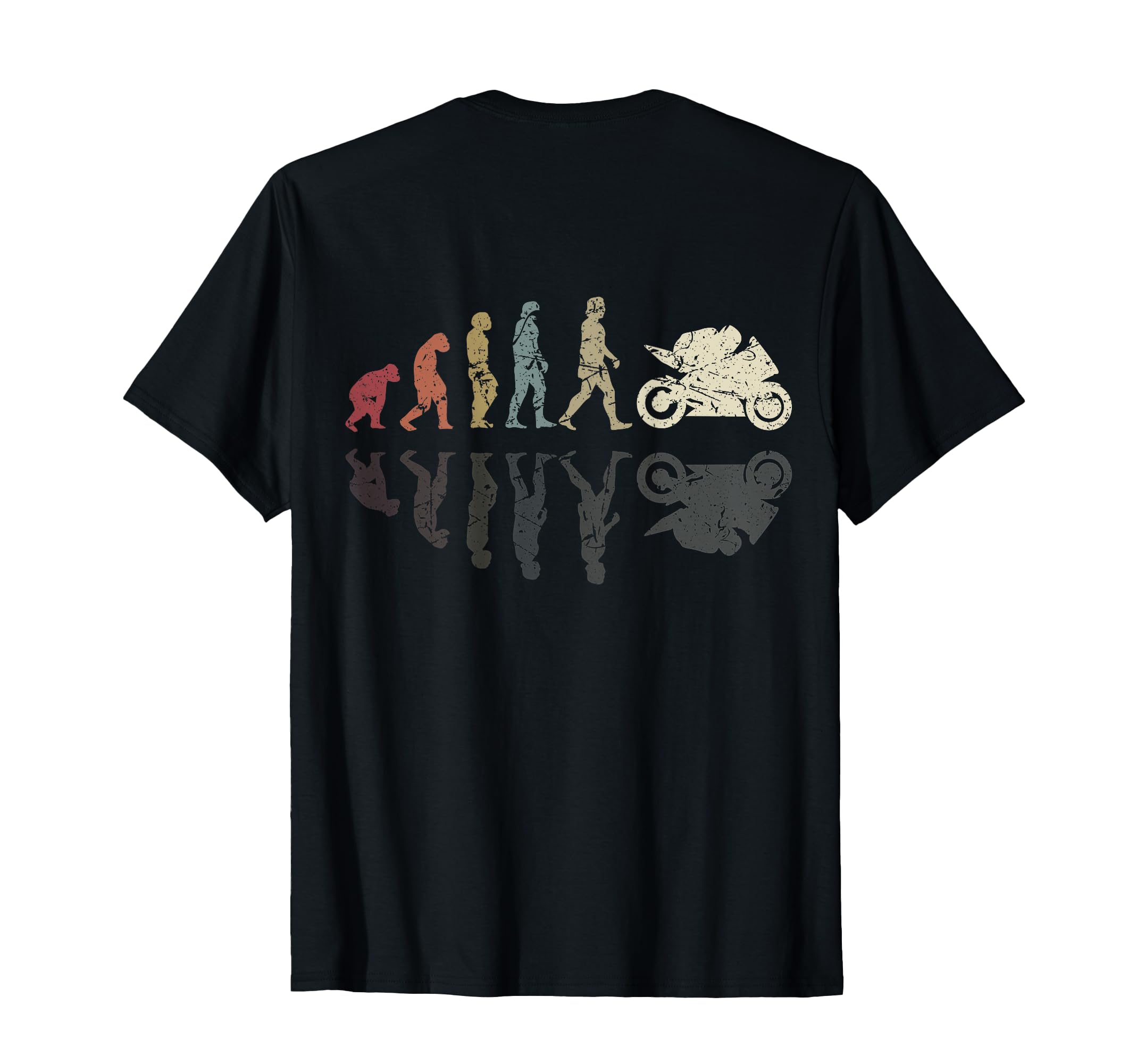 Motorcycle Evolution Shadow Biker T-Shirt - Novelty Apparel Unisex - T-Shirt, Sweatshirt, Hoodie