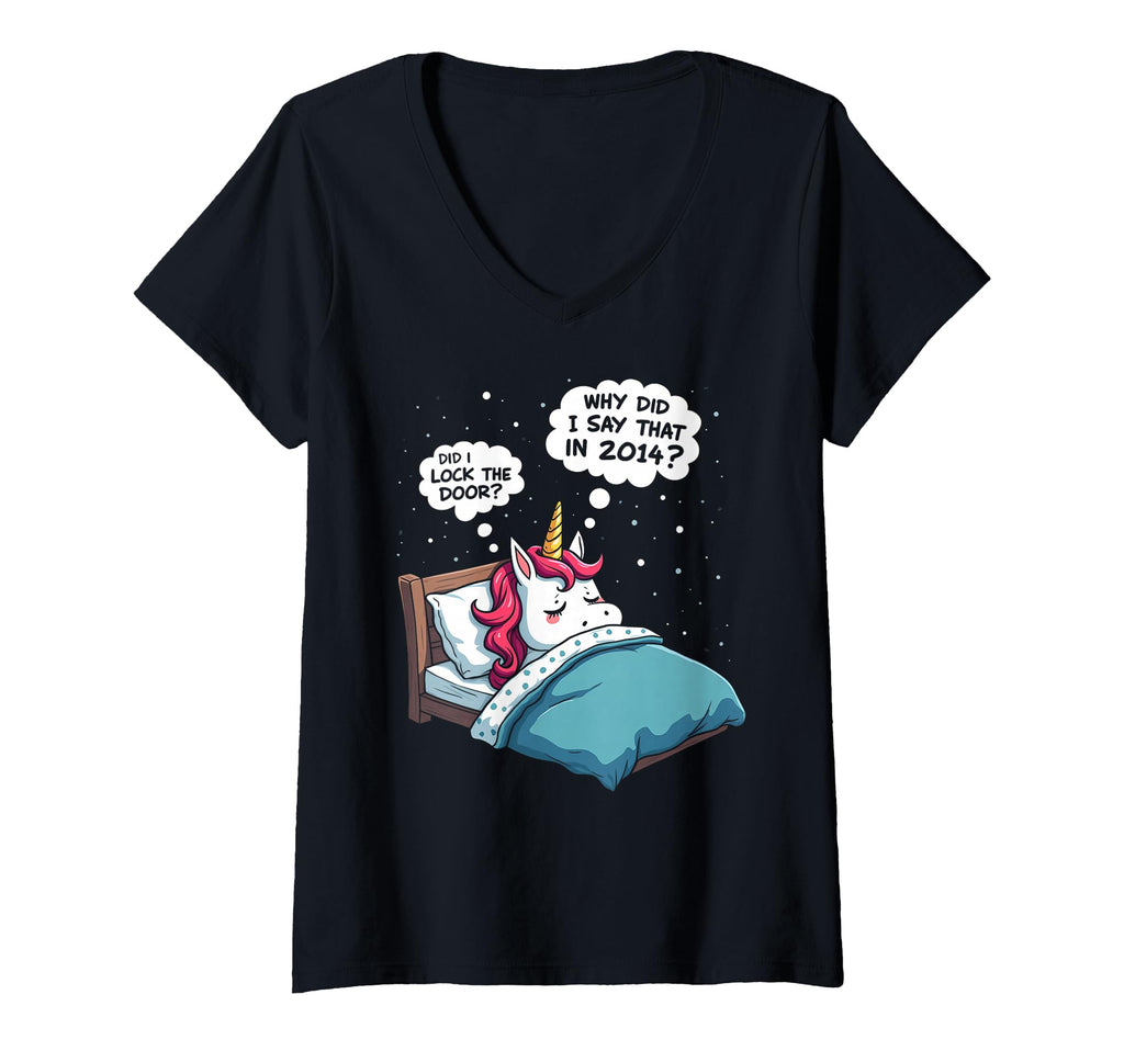 Womens Funny Overthinker Unicorn T-Shirt - Minimalist Print for Adults - T-Shirt, Sweatshirt, Hoodie